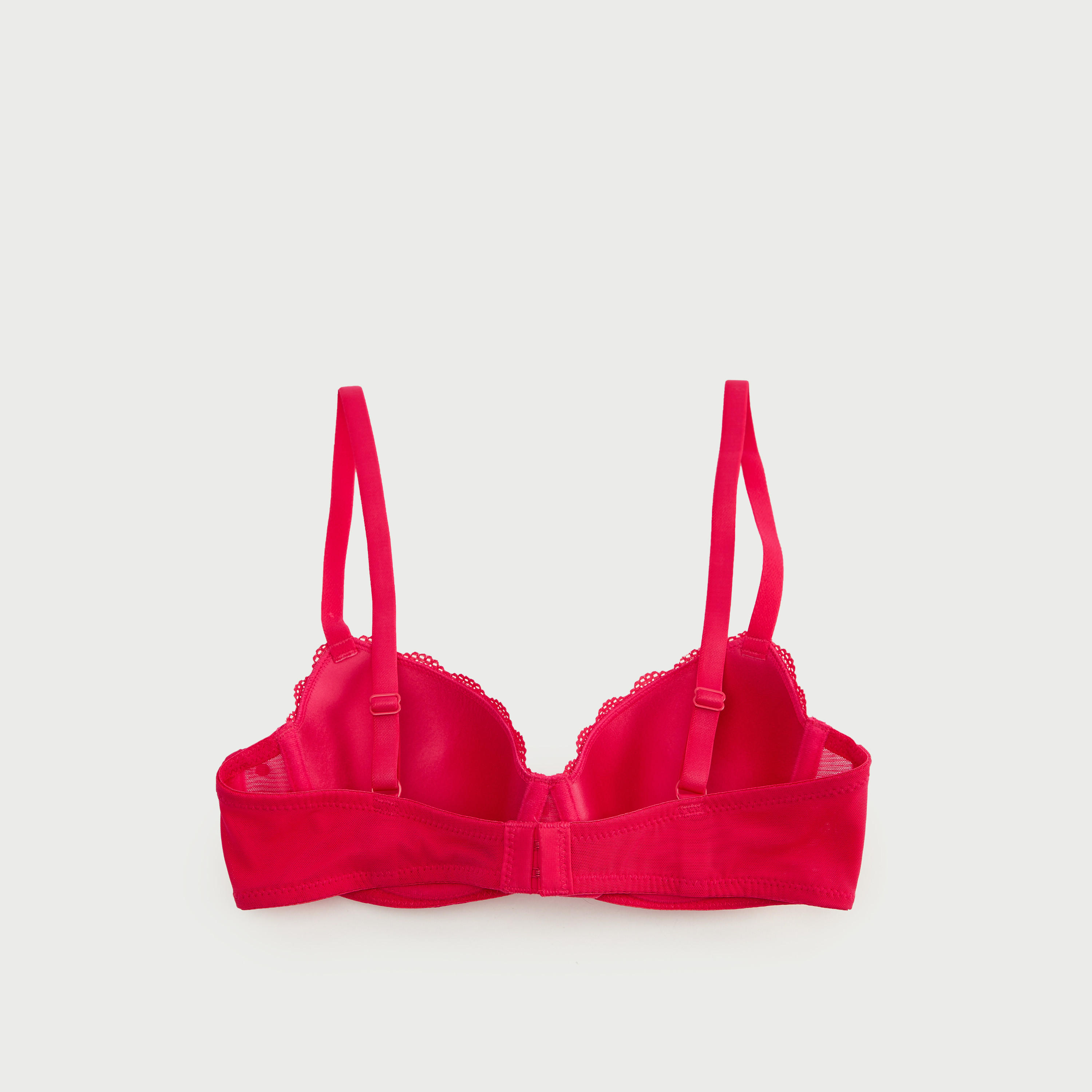 صدرية ديمي مبطّنة بطبعات منقطة وتفاصيل شبكية وأحزمة قابلة للتعديل-women-clothing-lingerie-bras-image-3