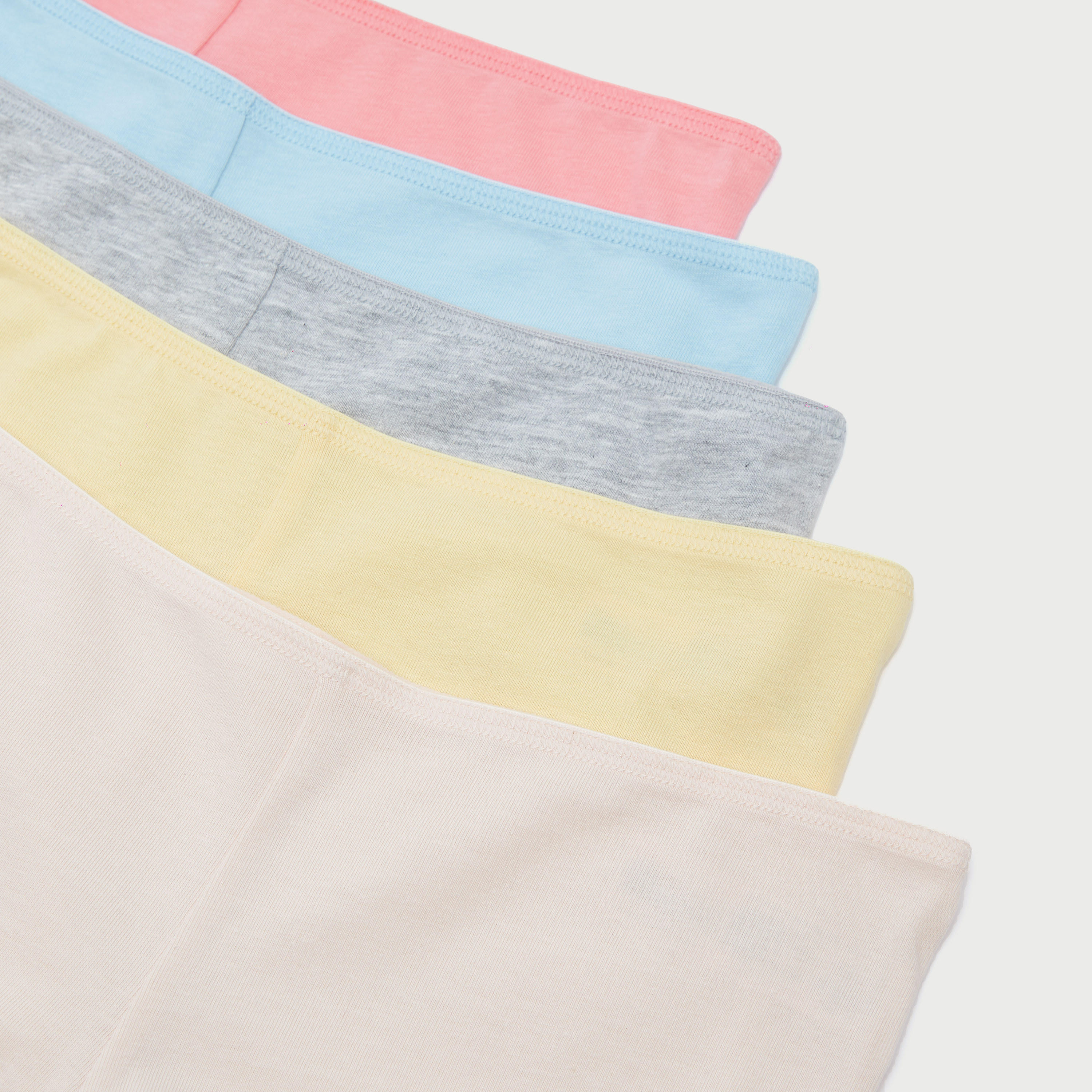 Set of 5 - Solid Boyshort Briefs with Elasticised Waistband-women-clothing-lingerie-panties-image-2