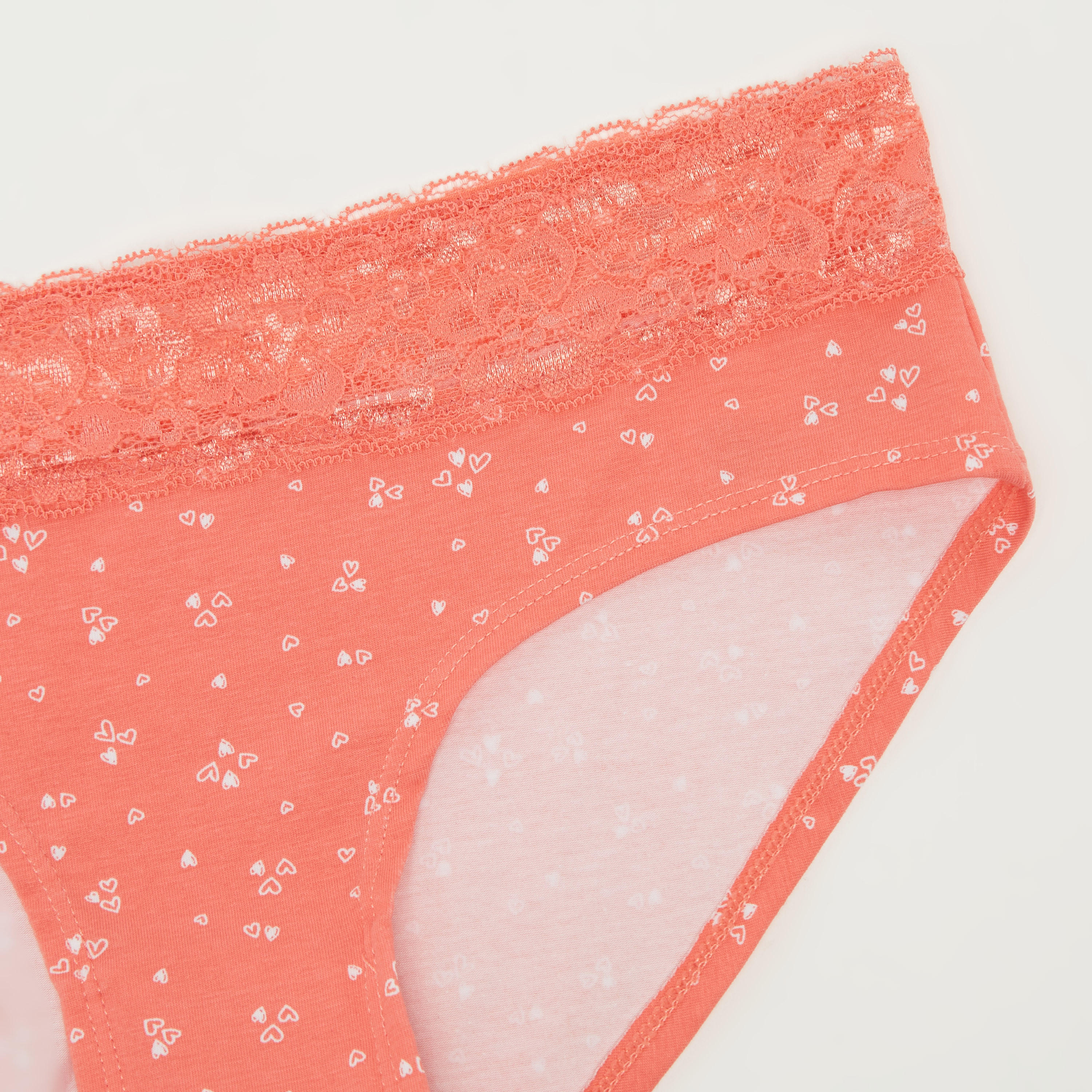 سروال بكيني داخلي بخصر دانتيل وطبعات قلب-women-clothing-lingerie-panties-image-2