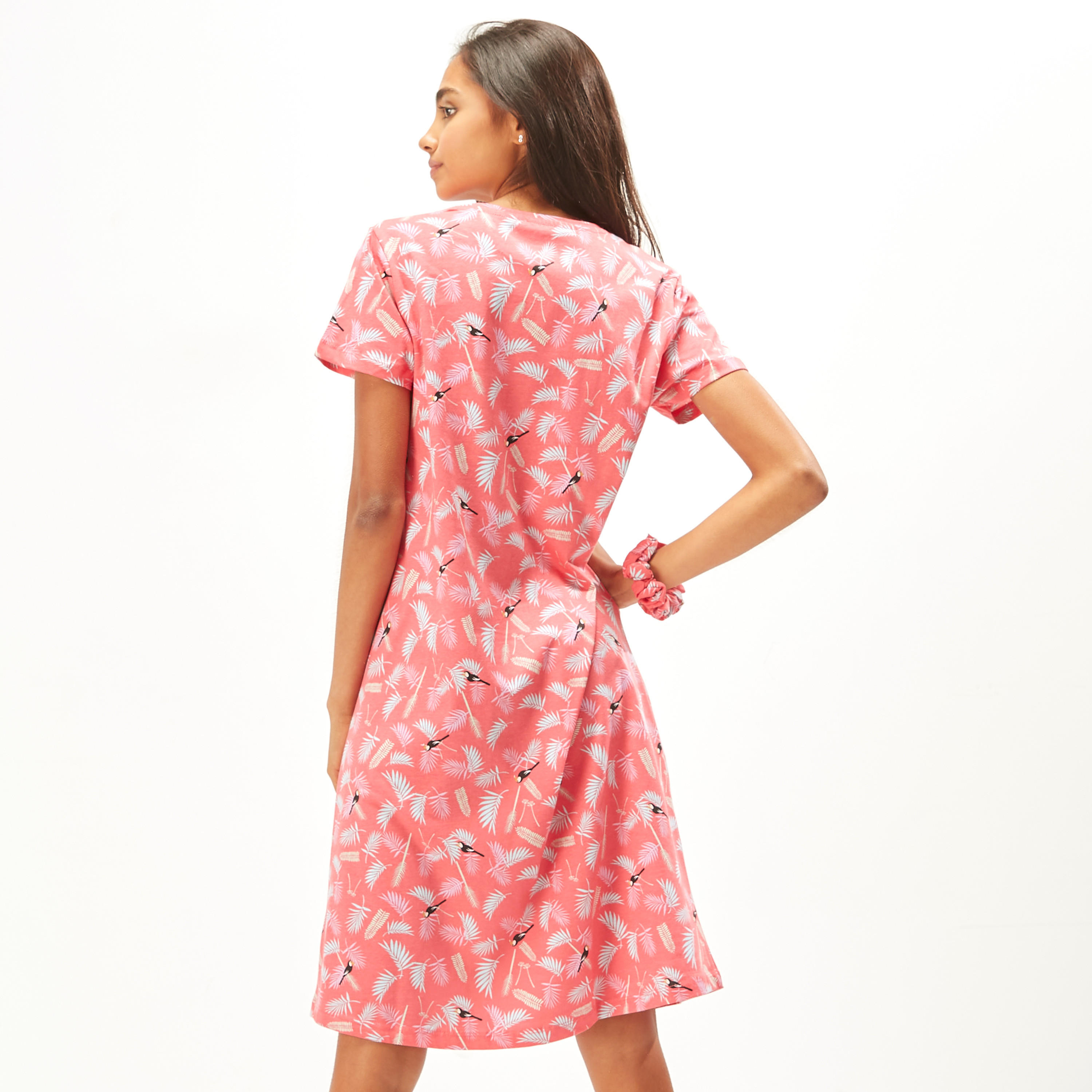 Set of 2 - Printed Night Dress with Short Sleeves-women-clothing-nightwear-nighties-image-5