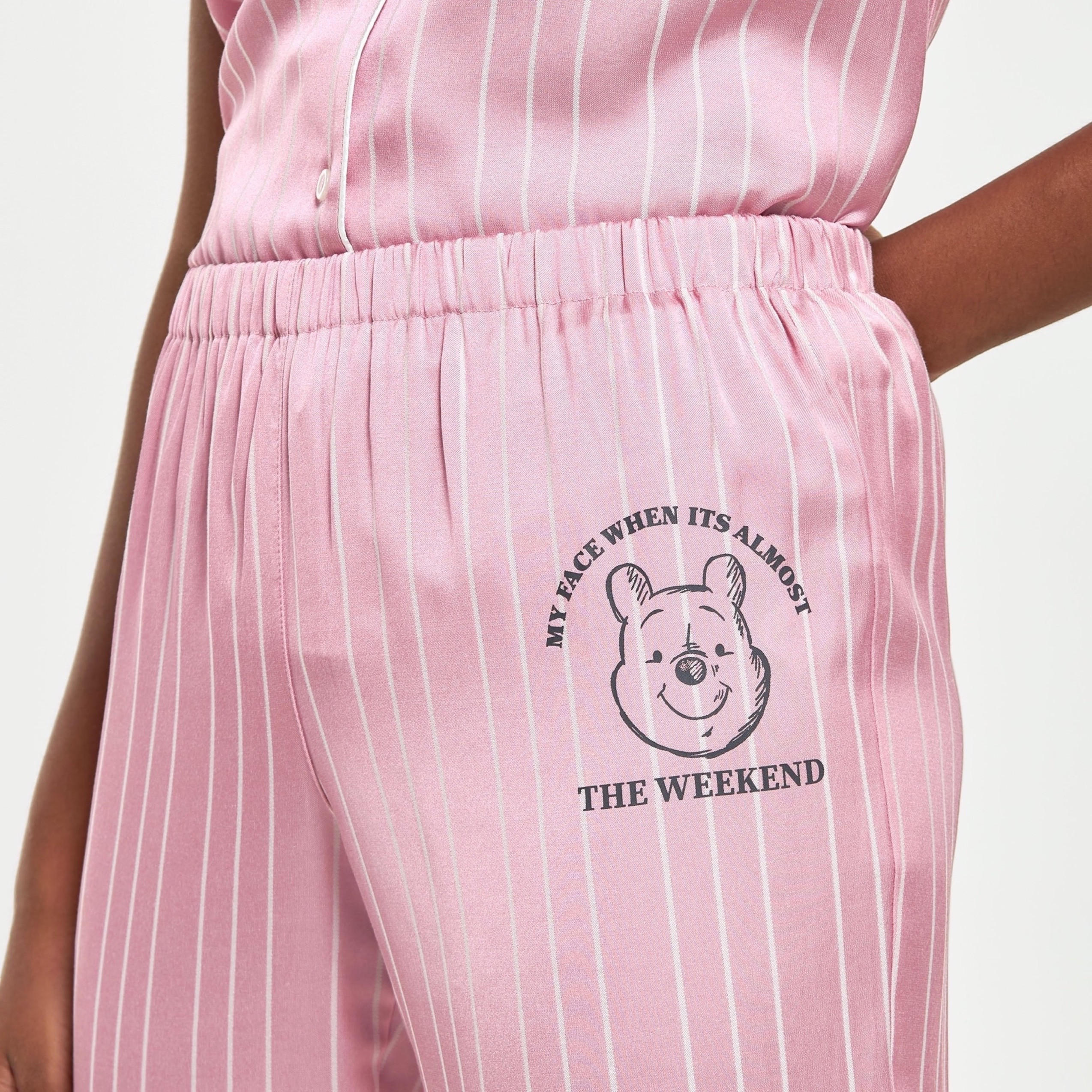 Winnie the Pooh Striped Shirt and Pyjama Set-women-clothing-nightwear-pyjamas-longsets-image-5