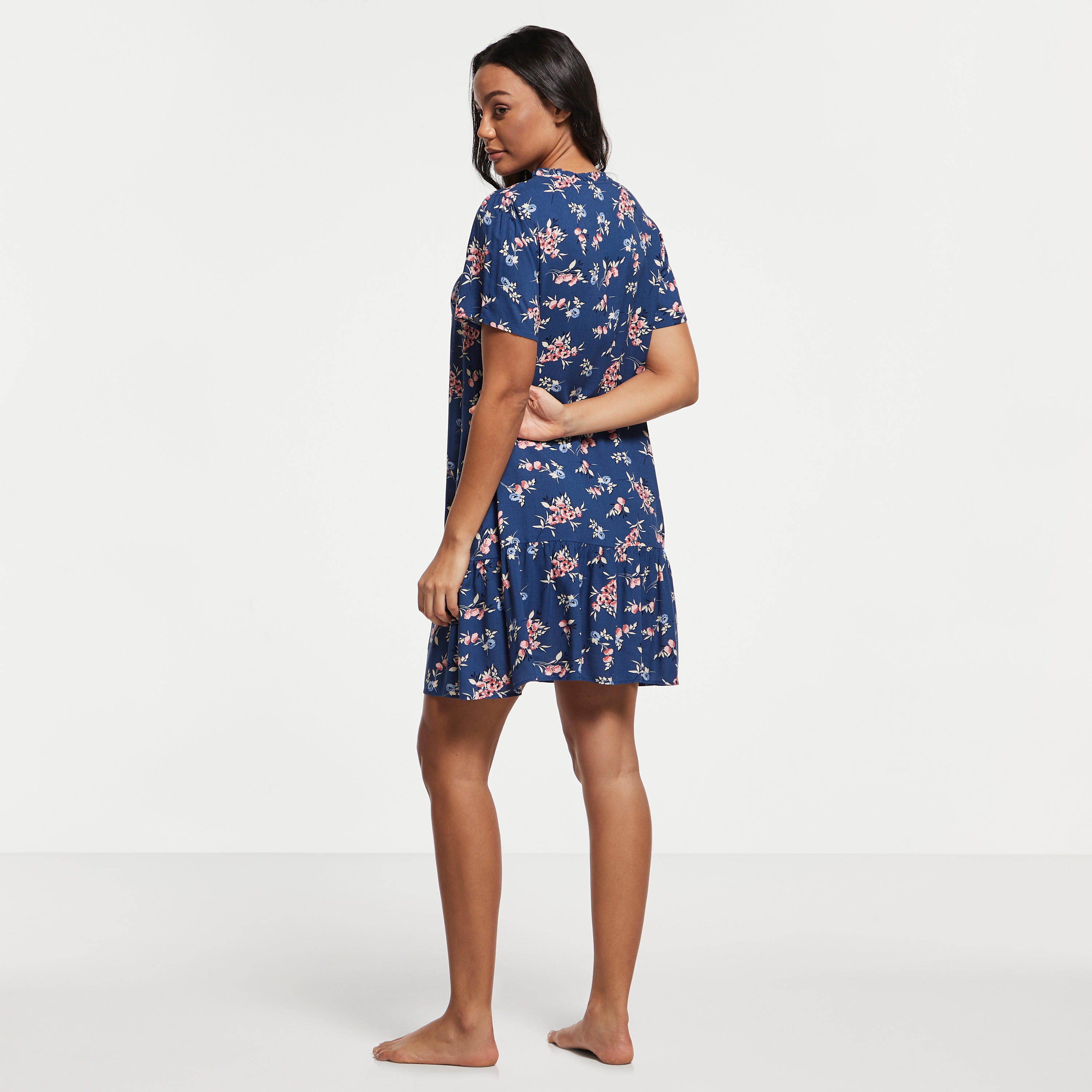 قميص نوم منسوج بأكمام قصيرة - طقم من قطعتين متنوعتين-women-clothing-nightwear-nighties-image-4