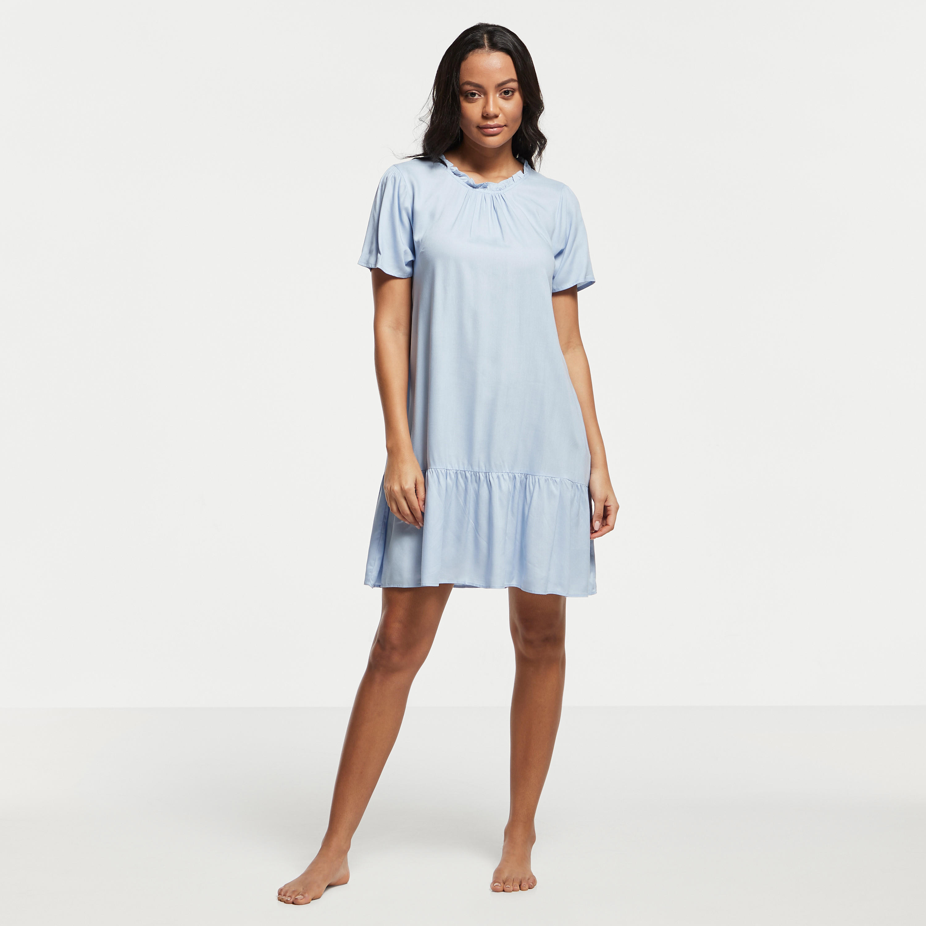 قميص نوم منسوج بأكمام قصيرة - طقم من قطعتين متنوعتين-women-clothing-nightwear-nighties-image-6