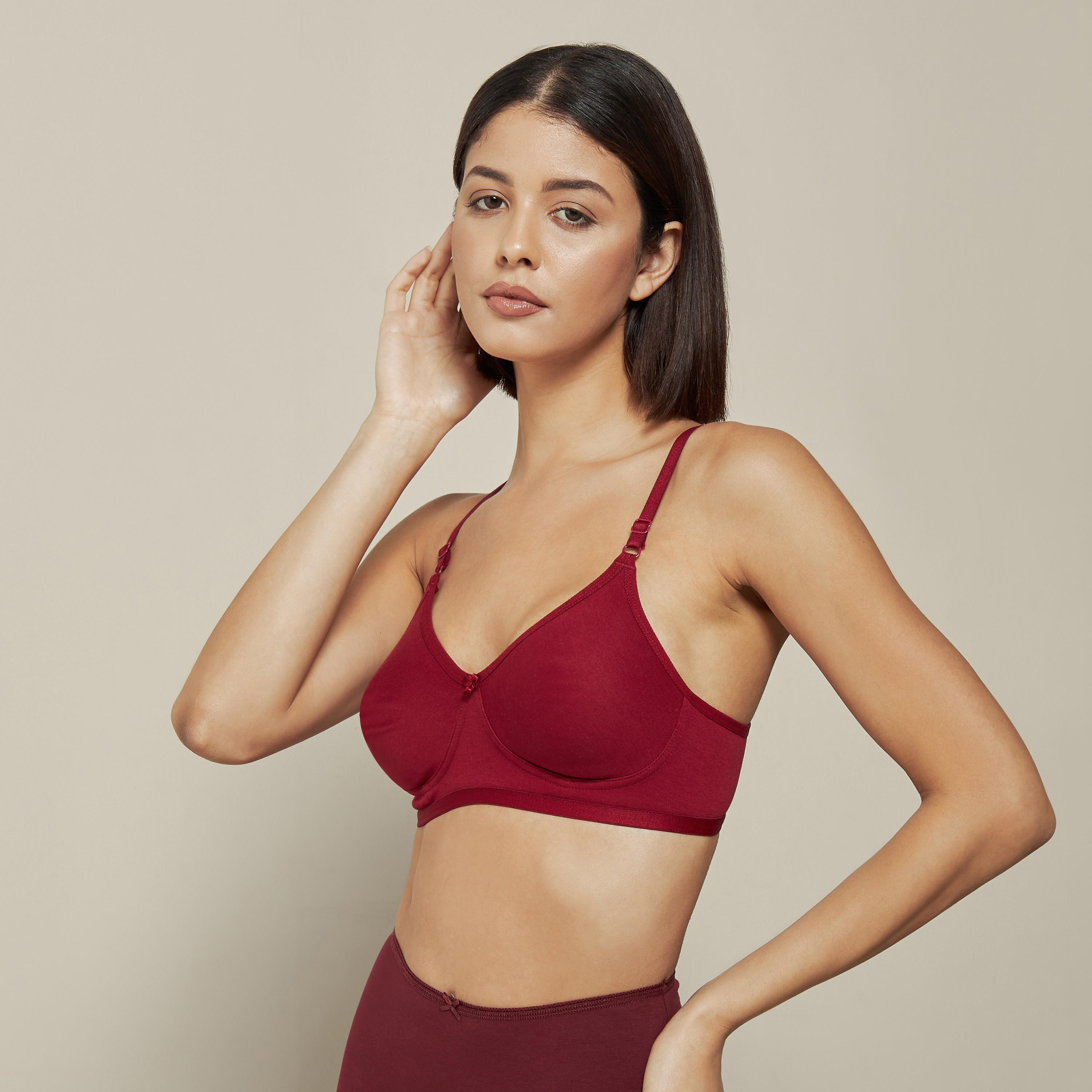 Solid Non-Padded Unwired Bra with Adjustable Straps-women-clothing-lingerie-bras-image-7