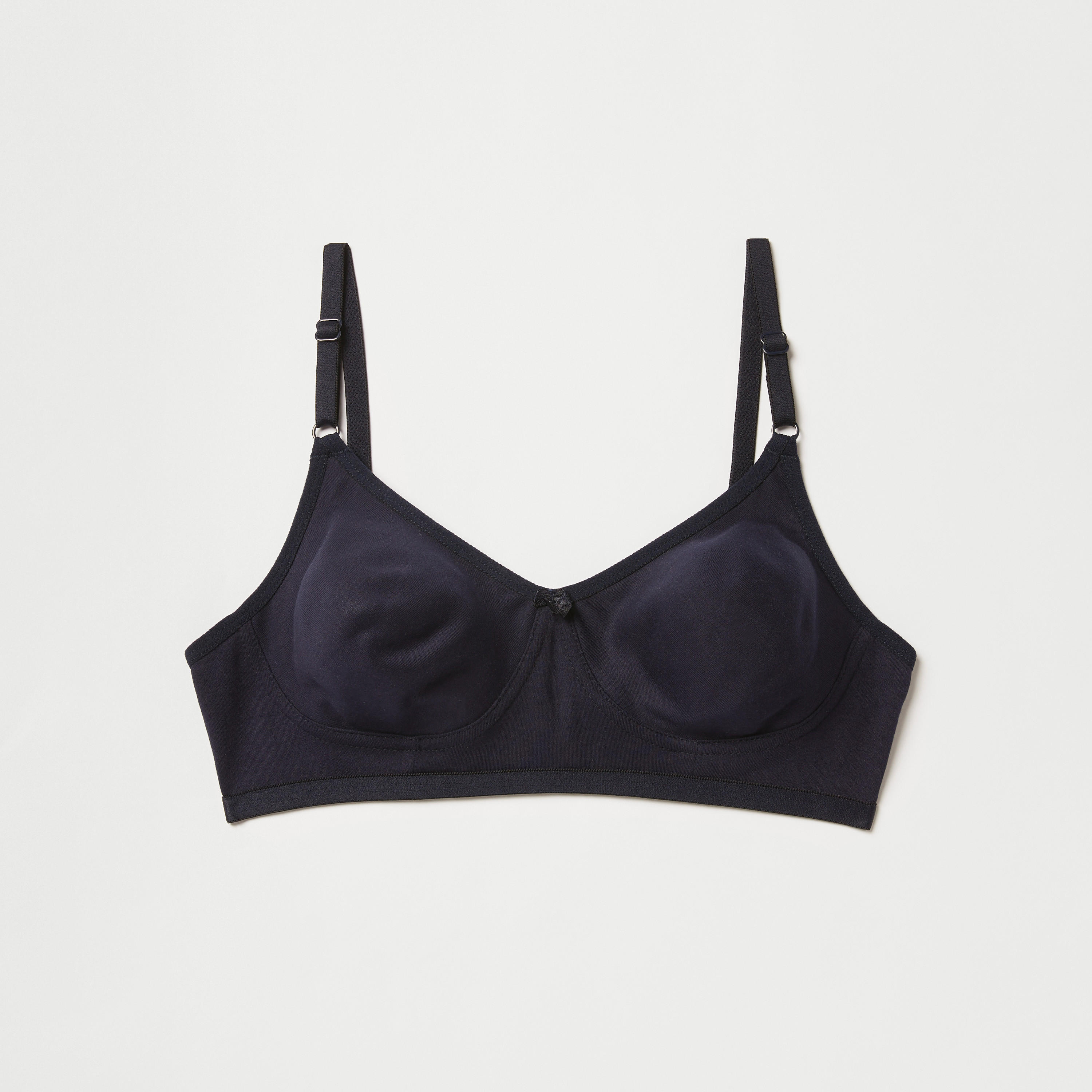 Solid Non-Padded Unwired Bra with Adjustable Straps-women-clothing-lingerie-bras-image-5