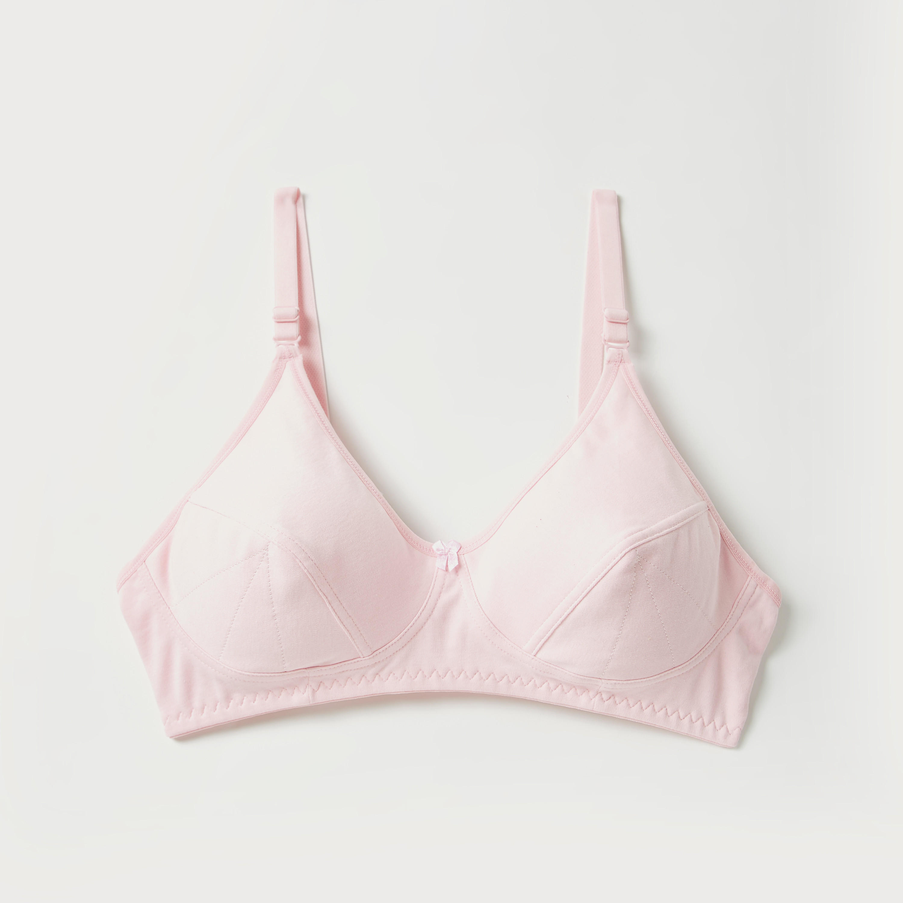 Solid Non-Wired Non-Padded Bra with Adjustable Straps-women-clothing-lingerie-bras-image-1