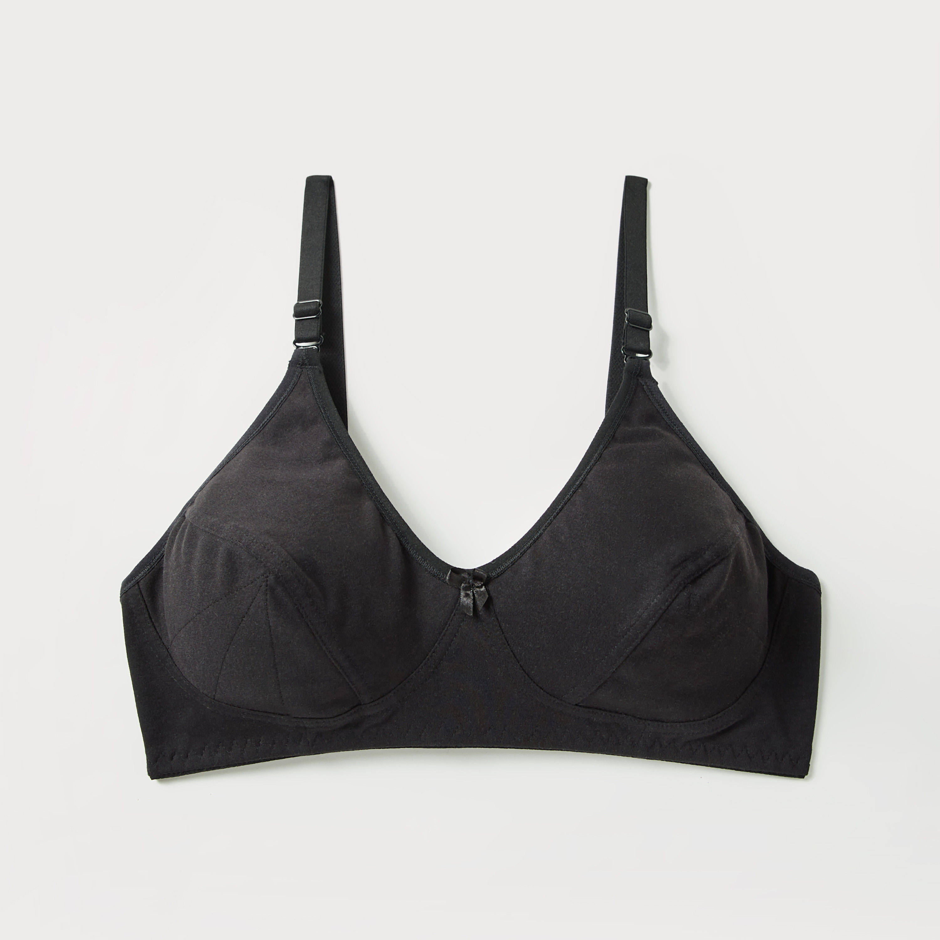 Solid Non-Wired Non-Padded Bra with Adjustable Straps-women-clothing-lingerie-bras-image-3
