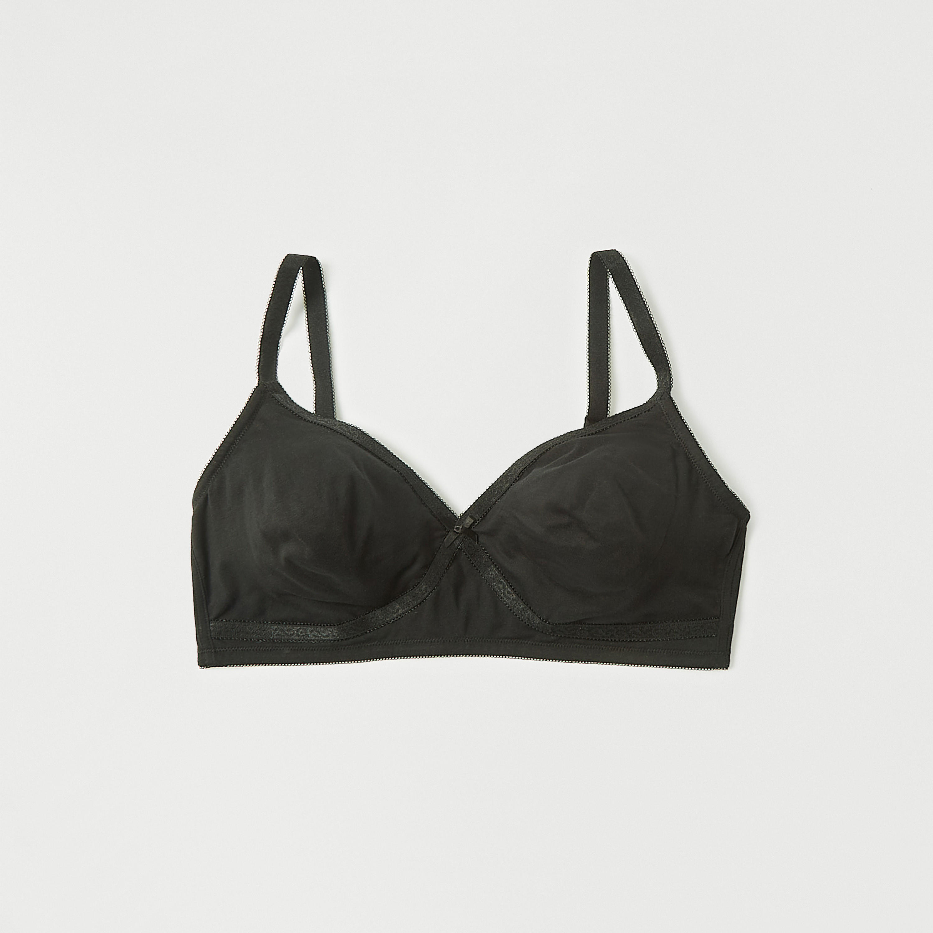 Solid Non-Wired Bra with Hook and Eye Closure-women-clothing-lingerie-bras-image-3