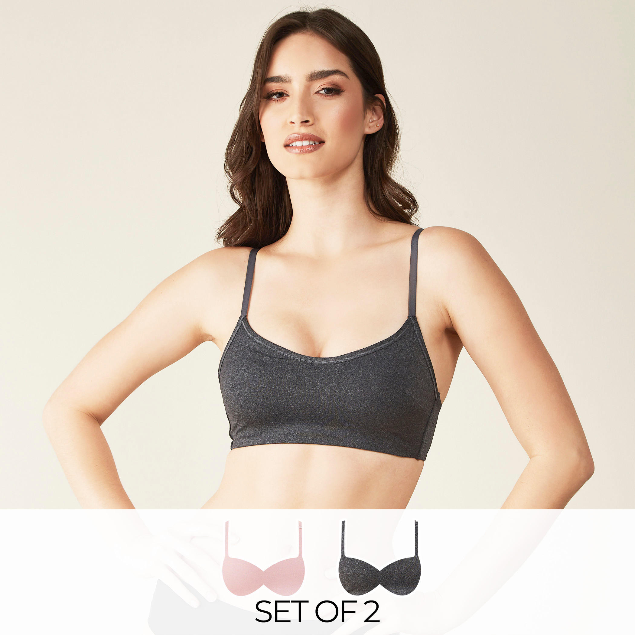 Set of 2 - Solid Bra with Hook and Eye Closure-women-clothing-lingerie-bras-image-1
