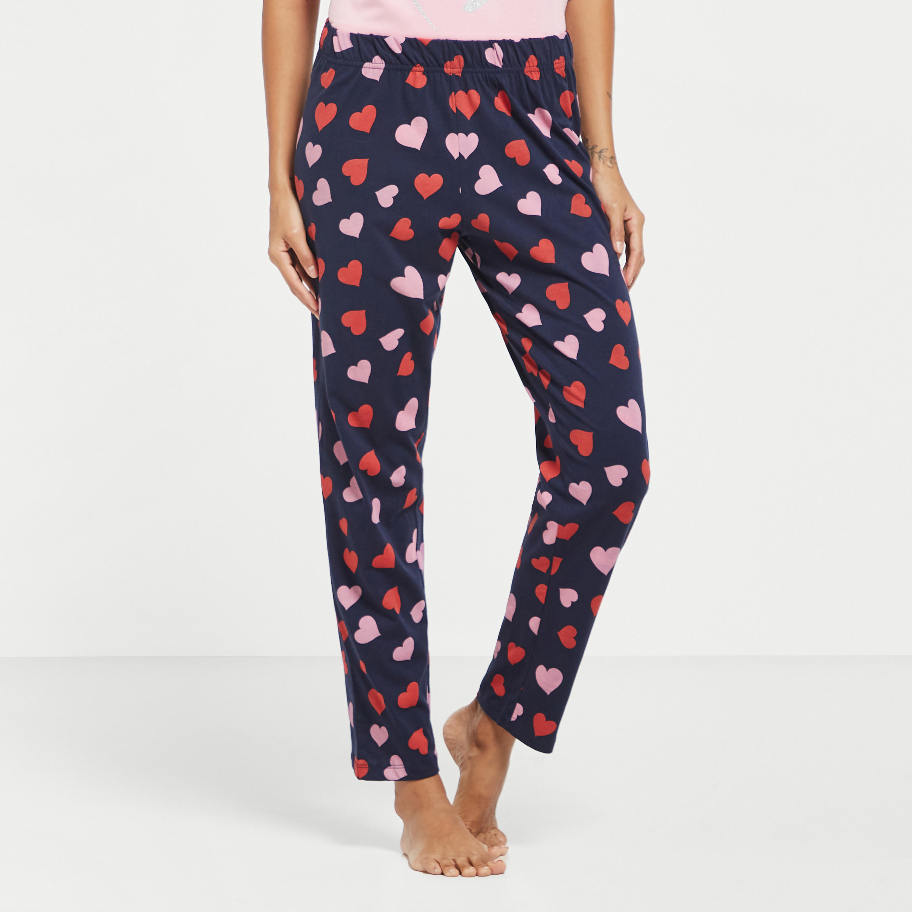 Printed Short Sleeves T-shirt and Pyjama Set-women-clothing-nightwear-pyjamas-longsets-image-4