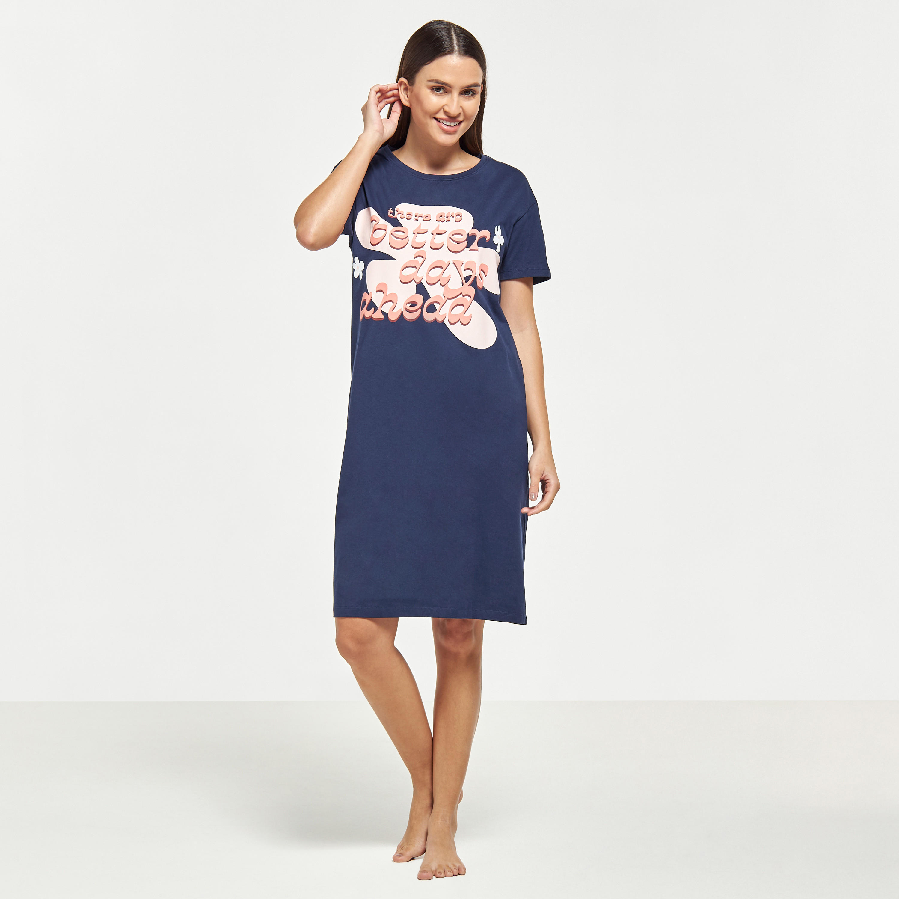 قميص نوم بياقة مستديرة وأكمام قصيرة وطبعات-women-clothing-nightwear-nighties-image-5