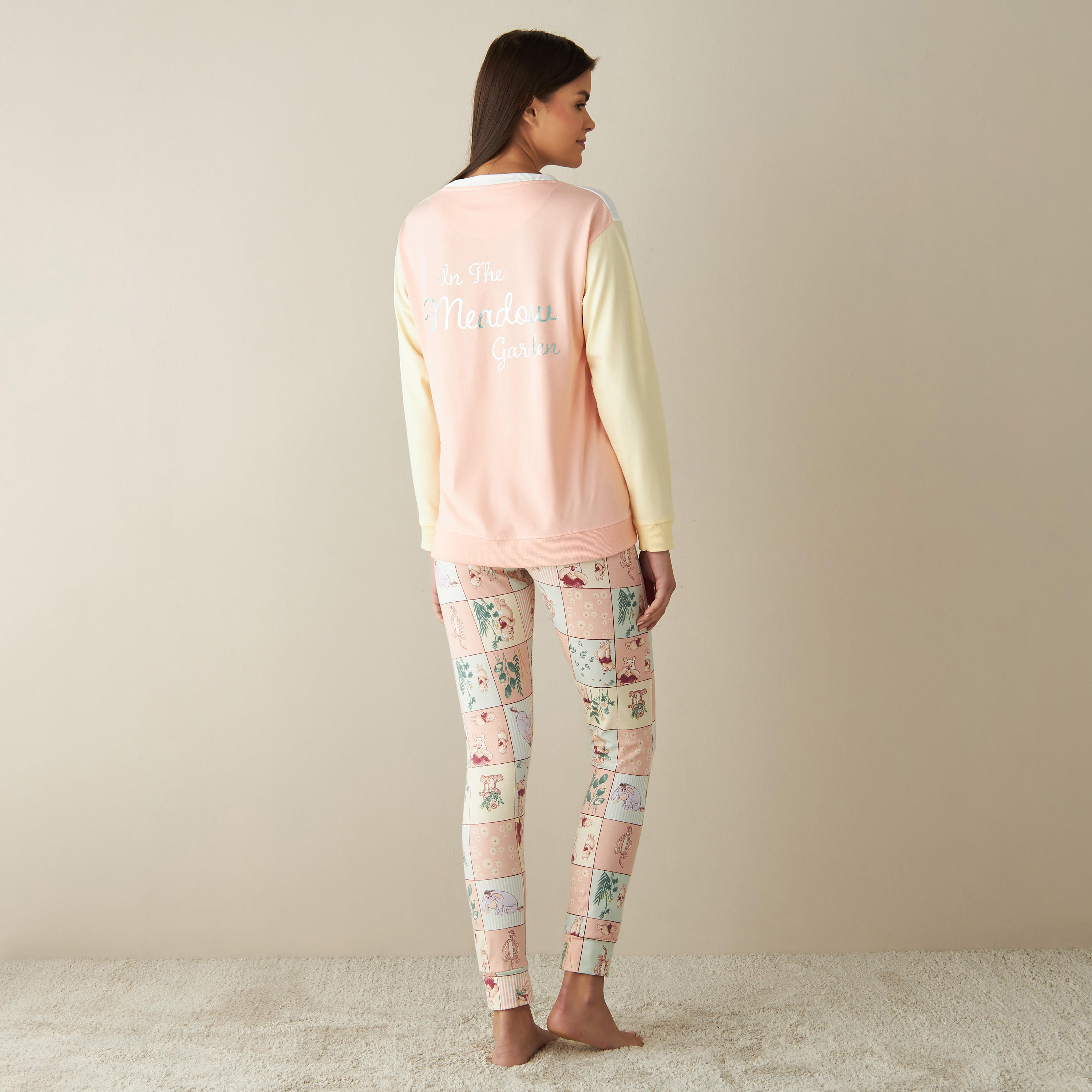 سويت شيرت بأكمام طويلة وطبعات ويني ذا بوه-women-clothing-nightwear-pyjamas-longsets-image-2