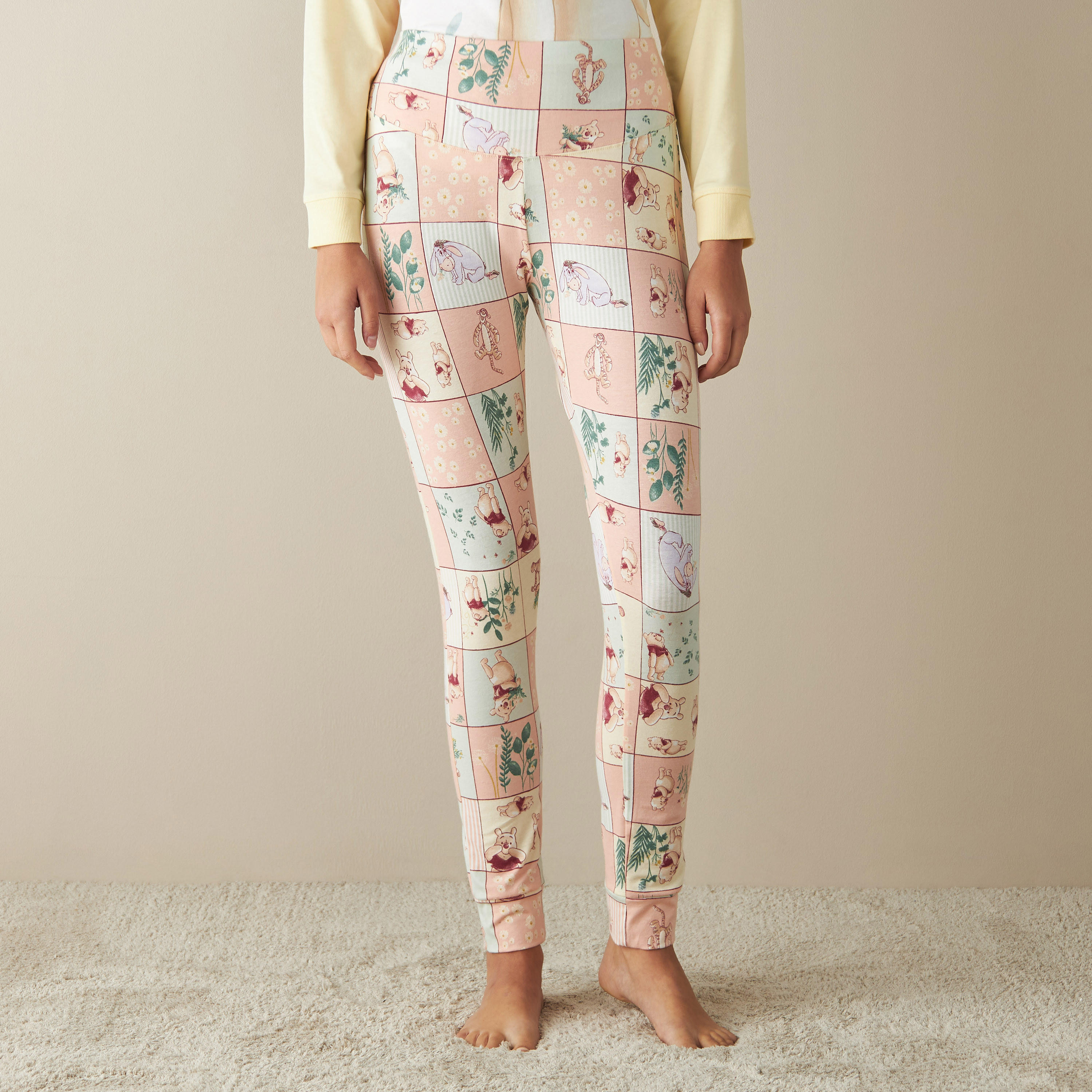 سويت شيرت بأكمام طويلة وطبعات ويني ذا بوه-women-clothing-nightwear-pyjamas-longsets-image-4