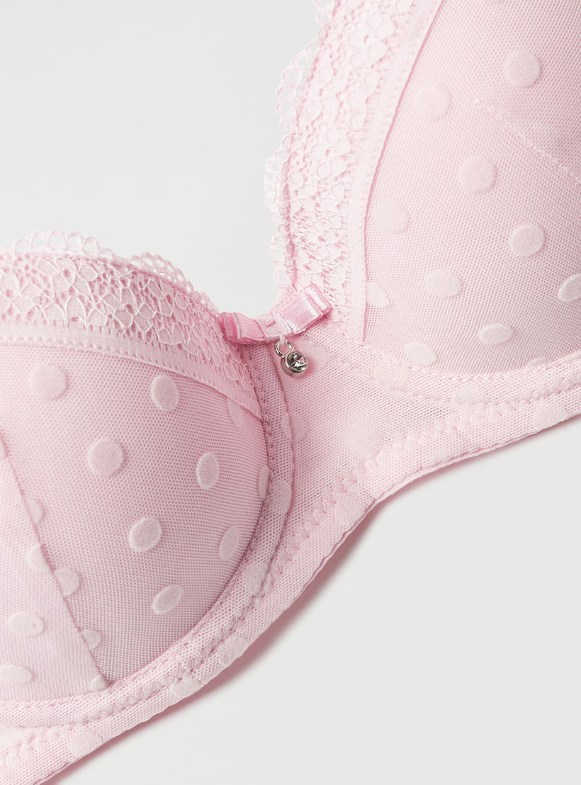 صدريّة بتفاصيل شبكية ودانتيل ومشبك إغلاق-women-clothing-lingerie-bras-image-6