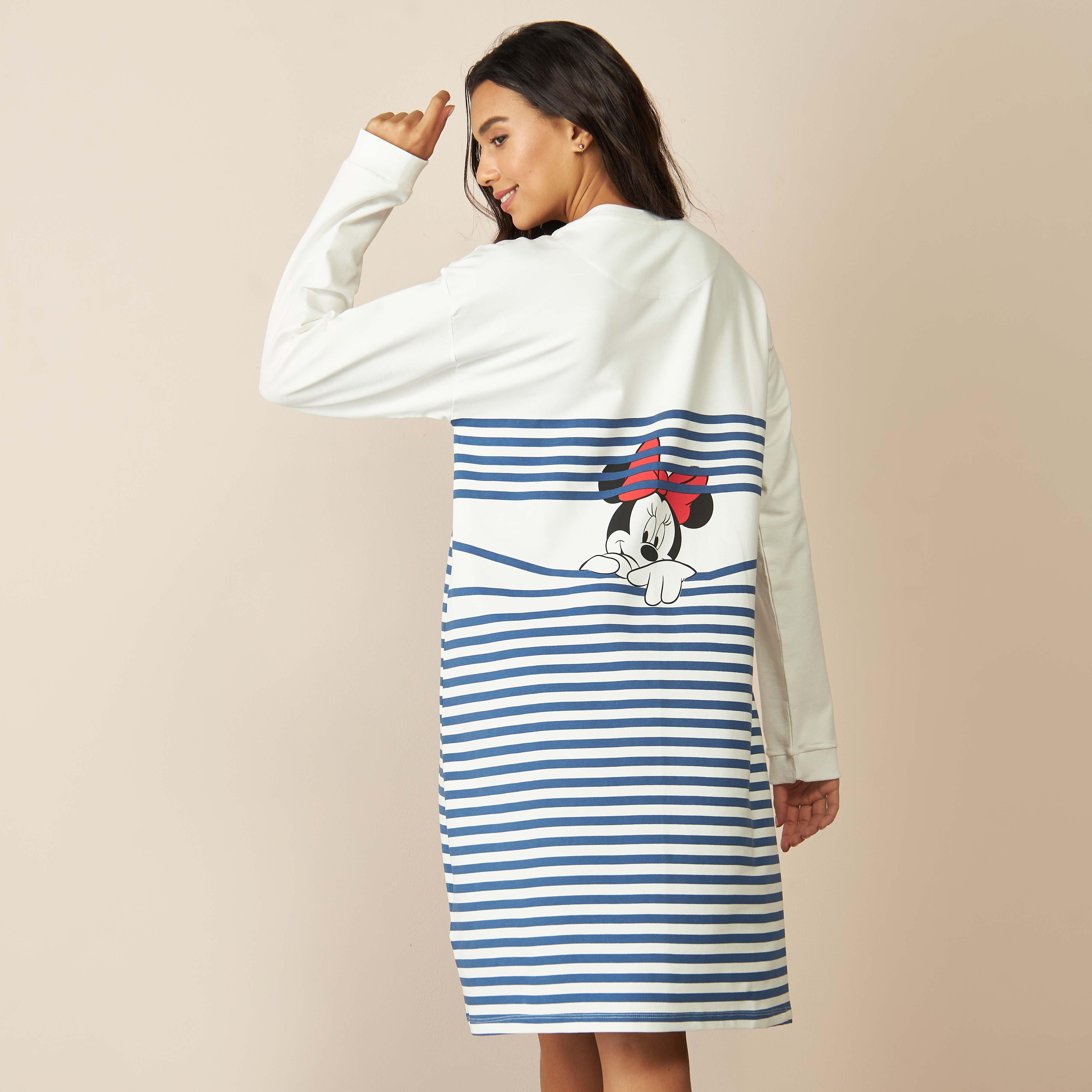 قميص نوم بأكمام  طويلة وطبعات ميكي ماوس-women-clothing-nightwear-nighties-image-3