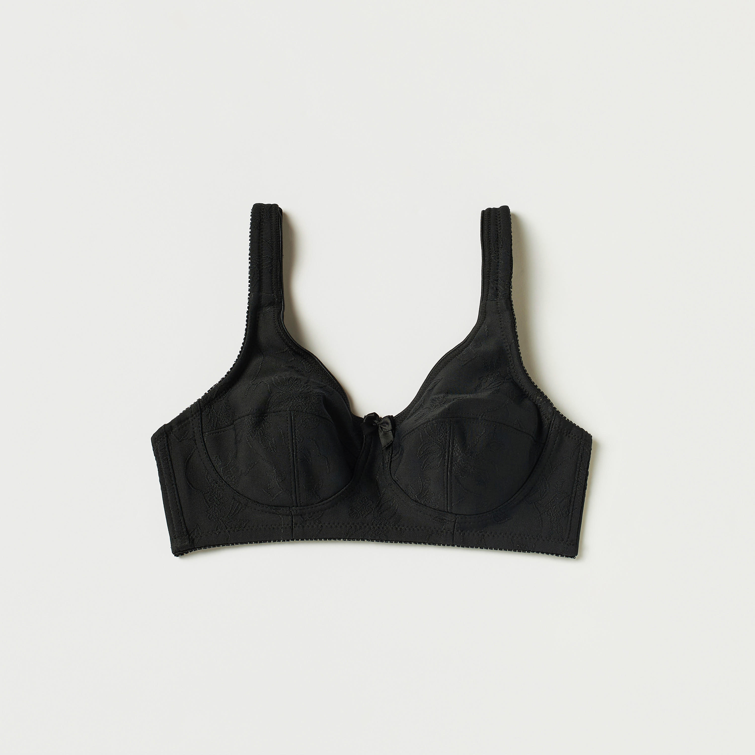 صدريّة دعم لا سلكيّة جاكارد بارزة الملمس تغطية كاملة مع شريط إغلاق لاصق-women-clothing-lingerie-bras-image-2