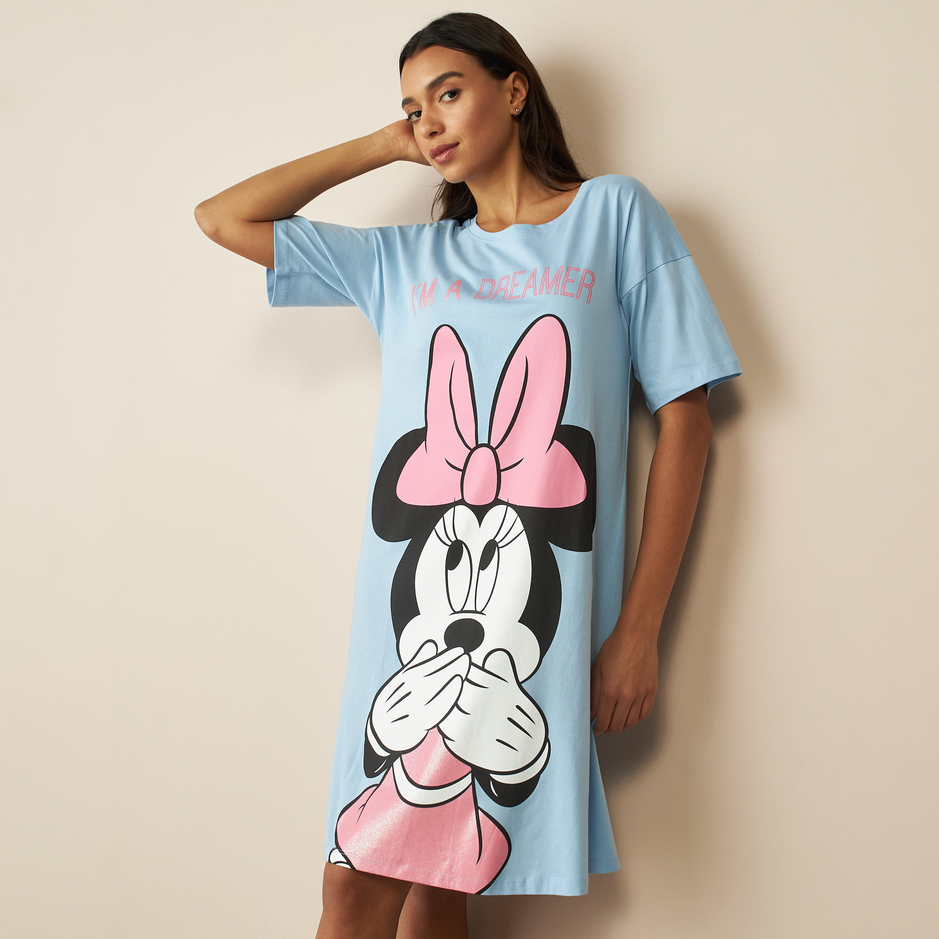 قميص نوم بأكمام قصيرة وطبعات-women-clothing-nightwear-nighties-image-1