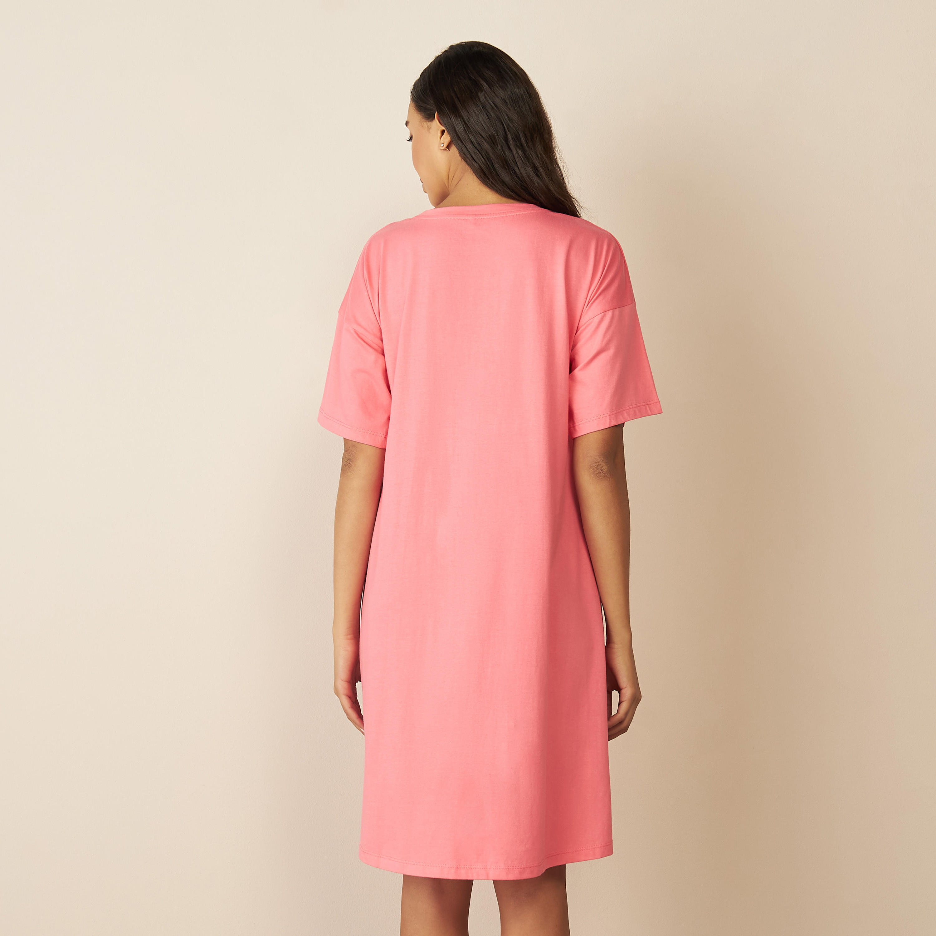 قميص نوم بأكمام قصيرة وطبعات ماري-women-clothing-nightwear-nighties-image-3
