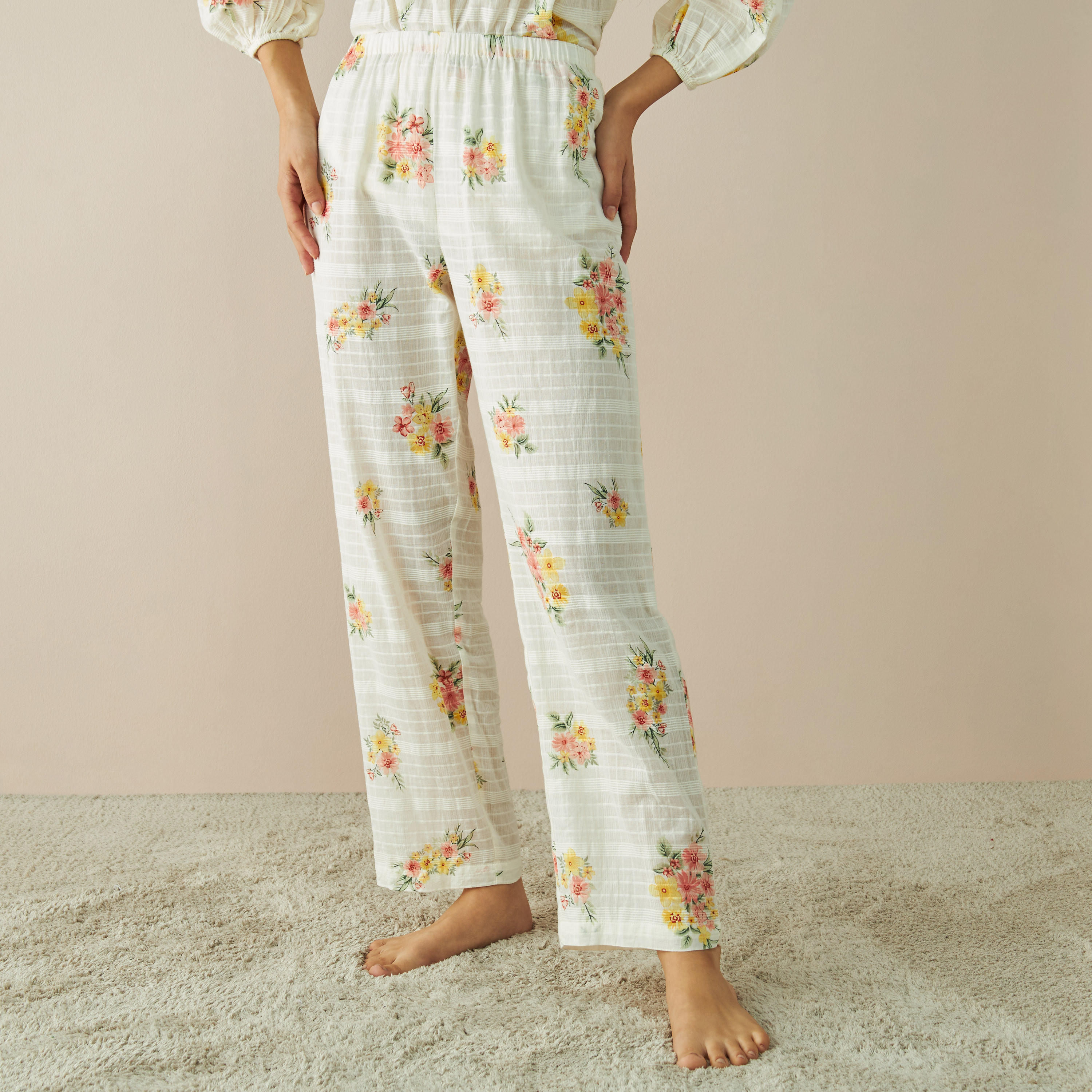 All-Over Floral Print A-line Top and Pyjama Set-women-clothing-nightwear-pyjamas-longsets-image-4