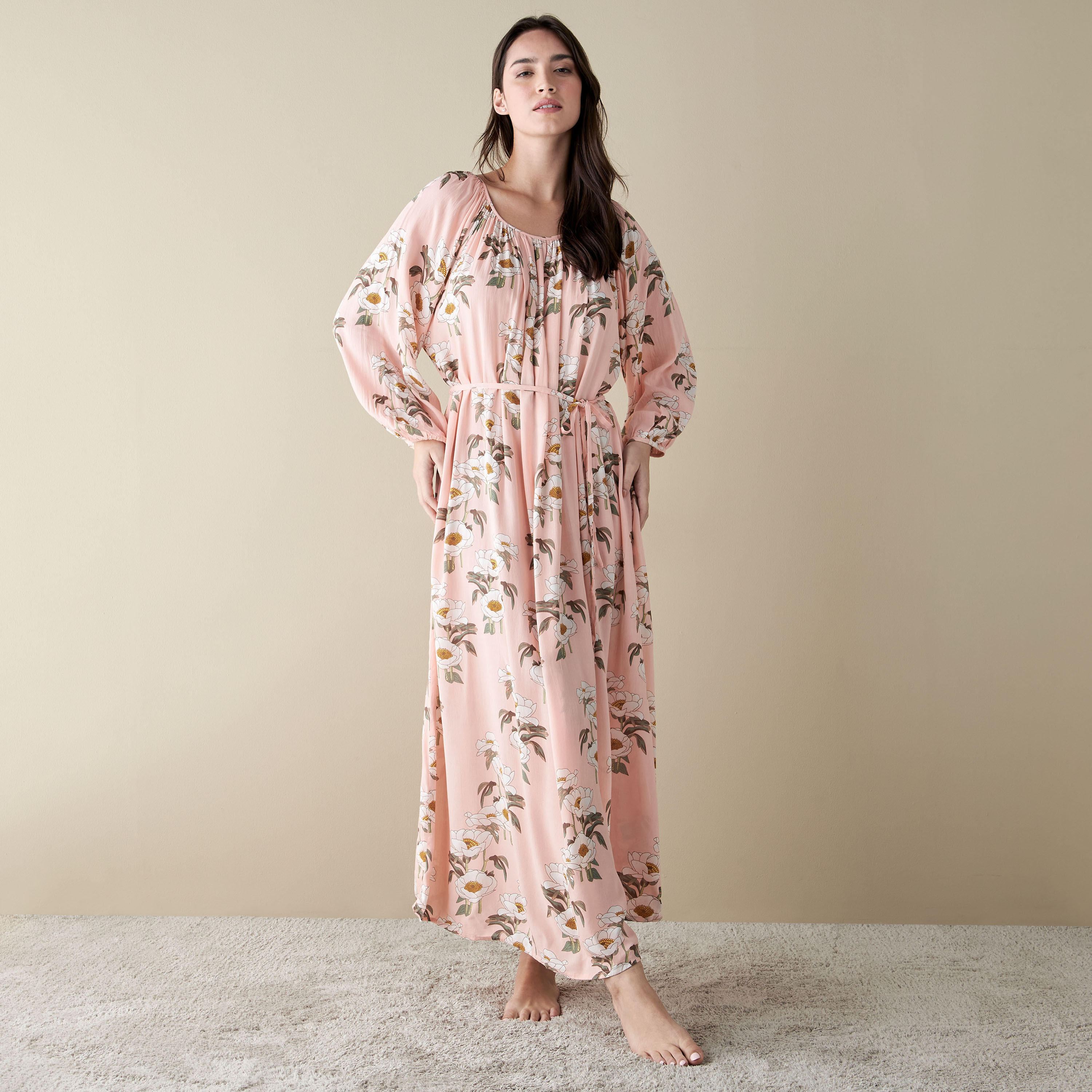 قميص نوم بطبعات وأربطة-women-clothing-nightwear-nighties-image-1
