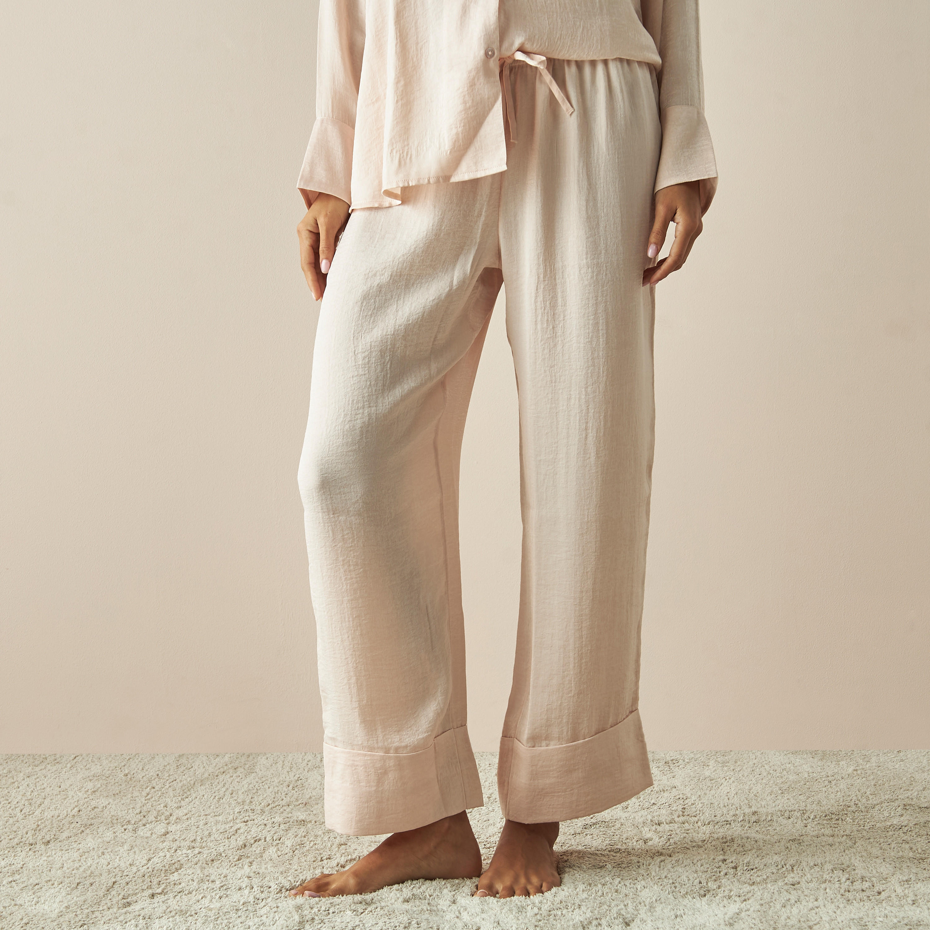 طقم بيجاما وقميص بارز الملمس مقاس واسع بأكمام طويلة-women-clothing-nightwear-pyjamas-longsets-image-4