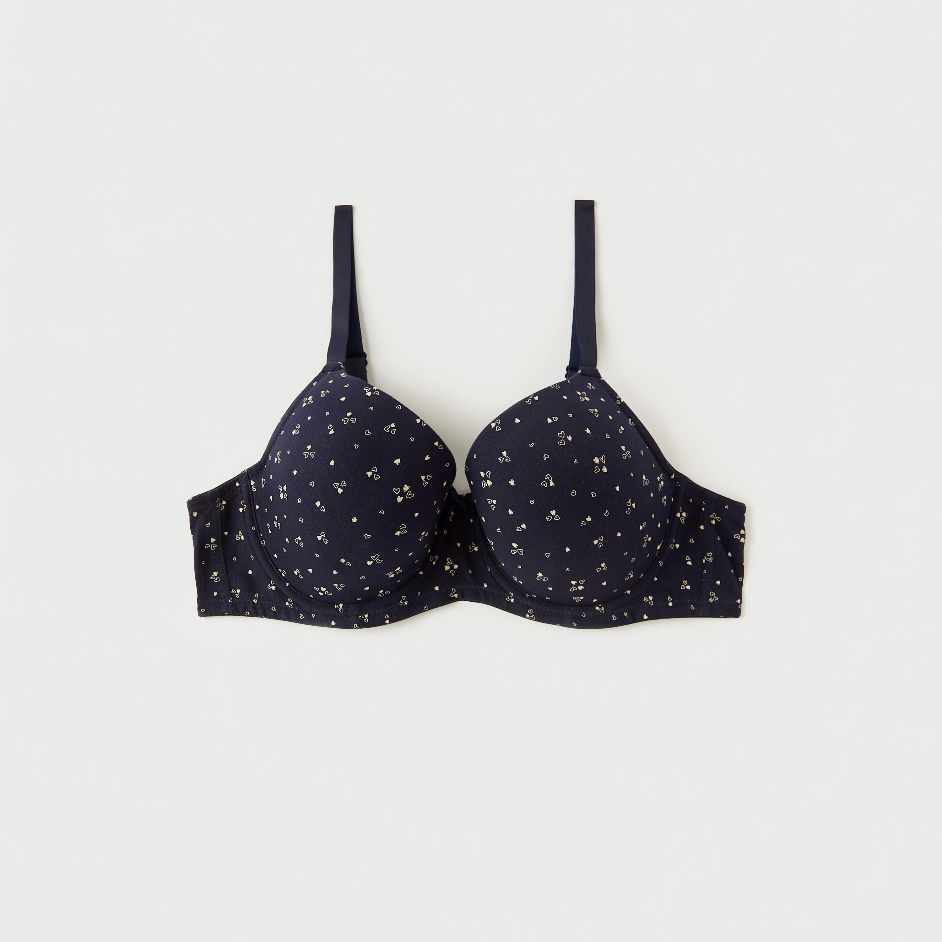 صدريّة قطن بسلك وطبعات وحلقة إغلاق-women-clothing-lingerie-bras-image-1
