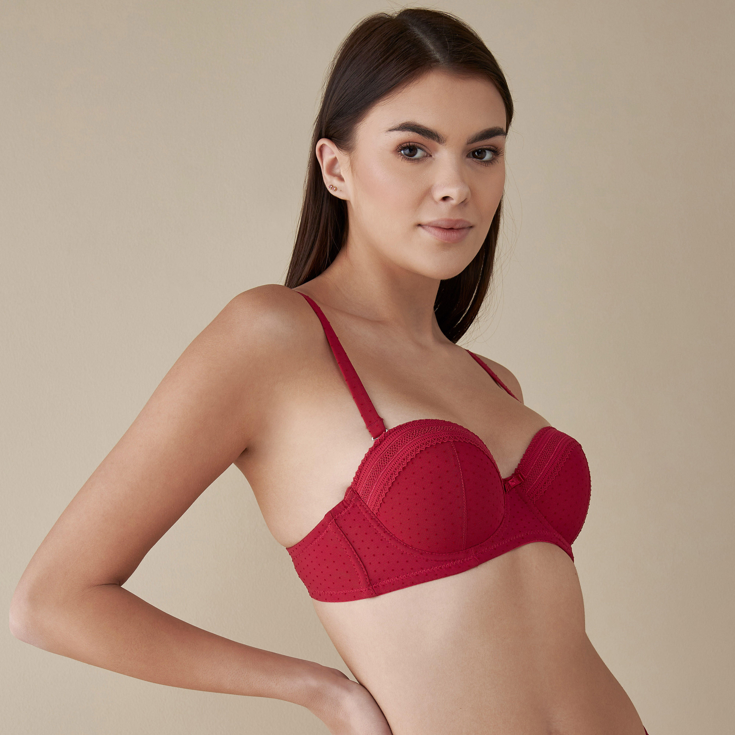 صدريّة بالكونيت بارزة الملمس بأحزمة قابلة للتعديل - طقم من 3-women-clothing-lingerie-bras-image-2