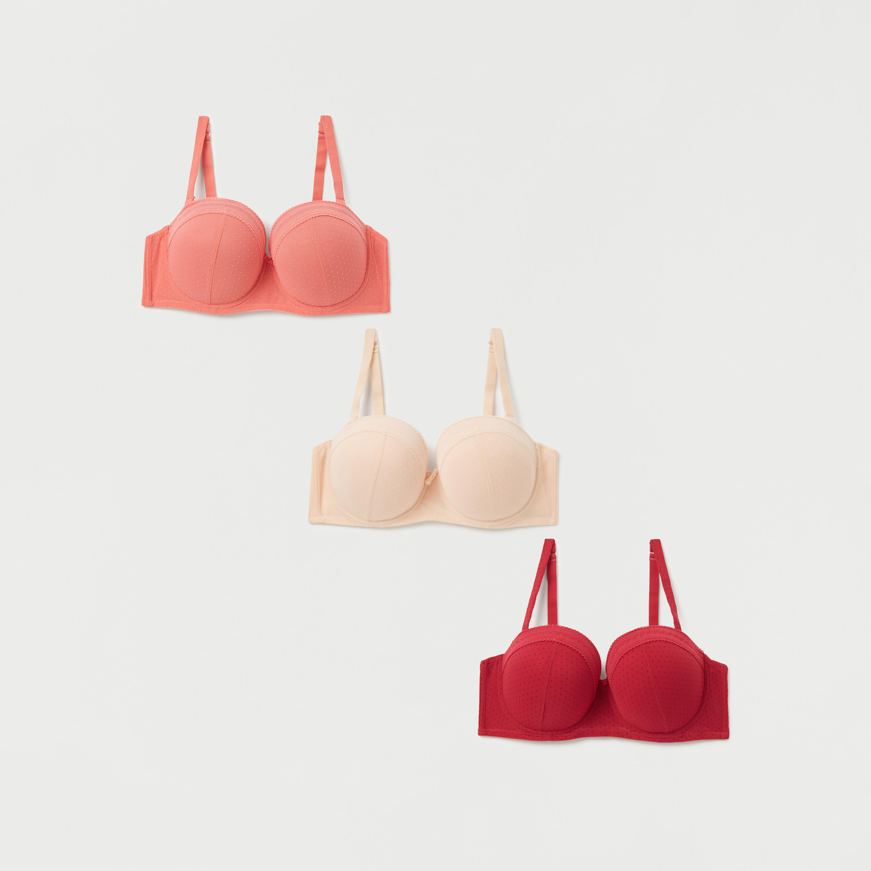 صدريّة بالكونيت مقاس كبير بمشبك إغلاق - طقم 3 قطع-women-clothing-lingerie-bras-image-1