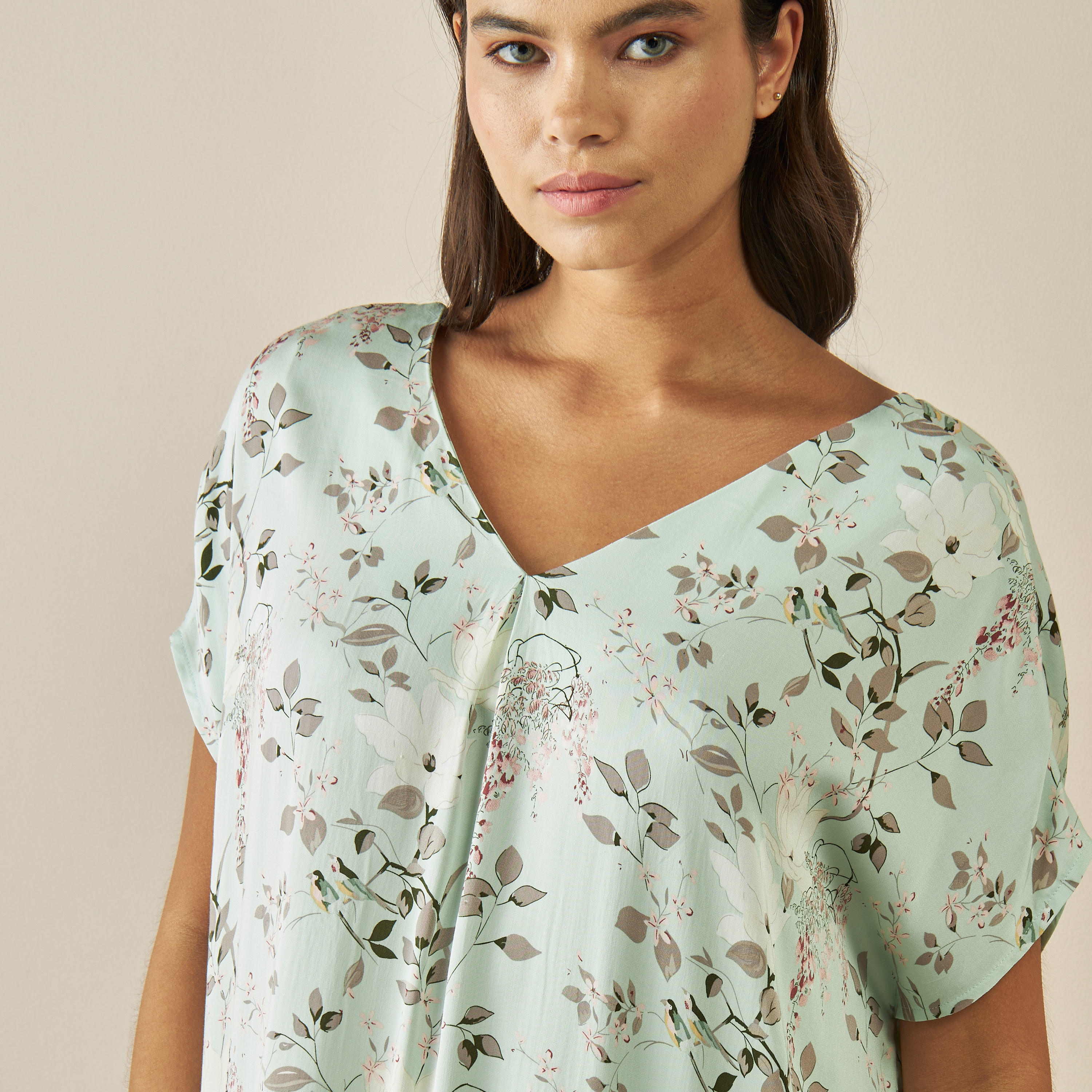 ثوب قفطان بطبعات زهور-women-clothing-nightwear-nighties-image-4