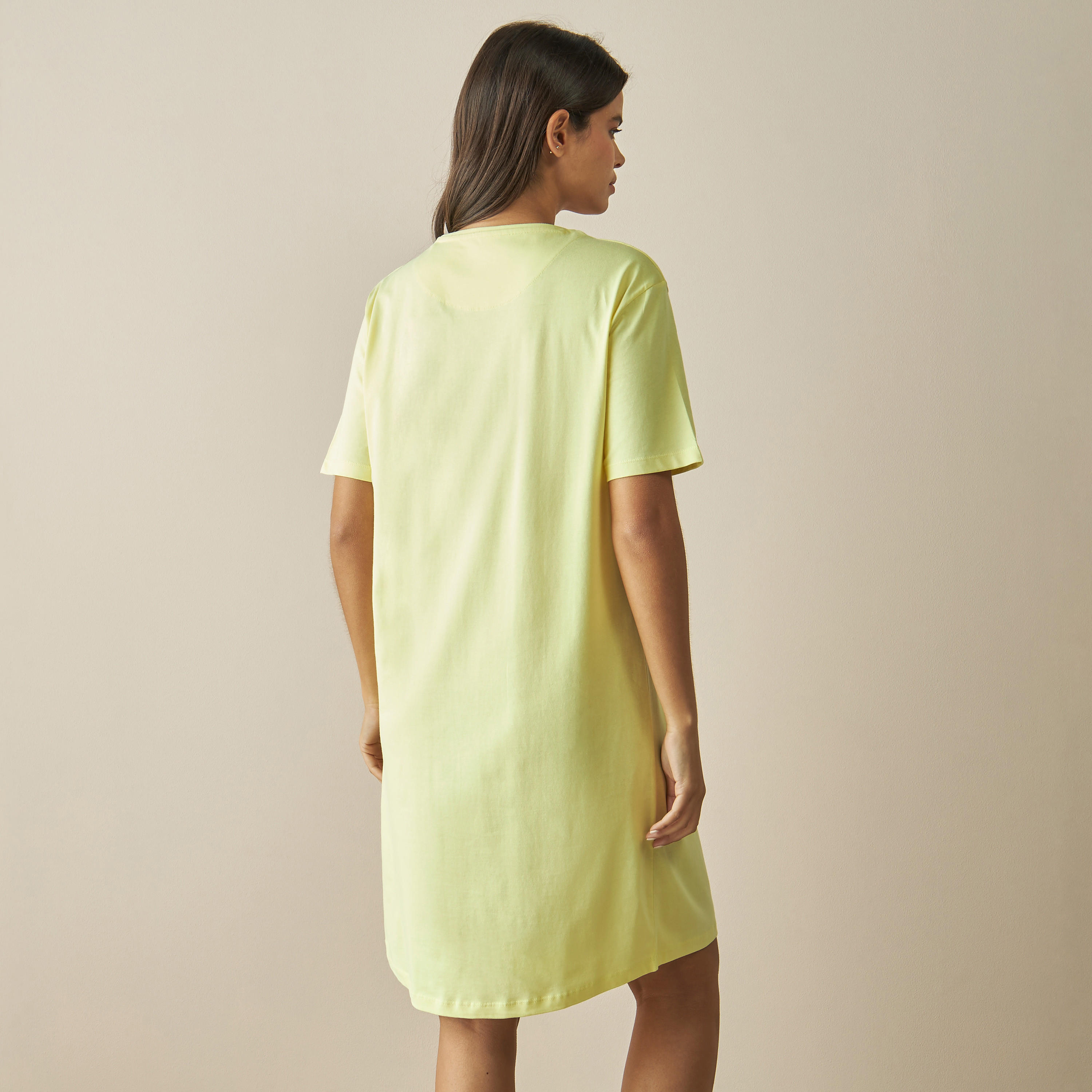 قميص نوم بأكمام قصيرة وطبعات - طقم من قطعتين-women-clothing-nightwear-nighties-image-2
