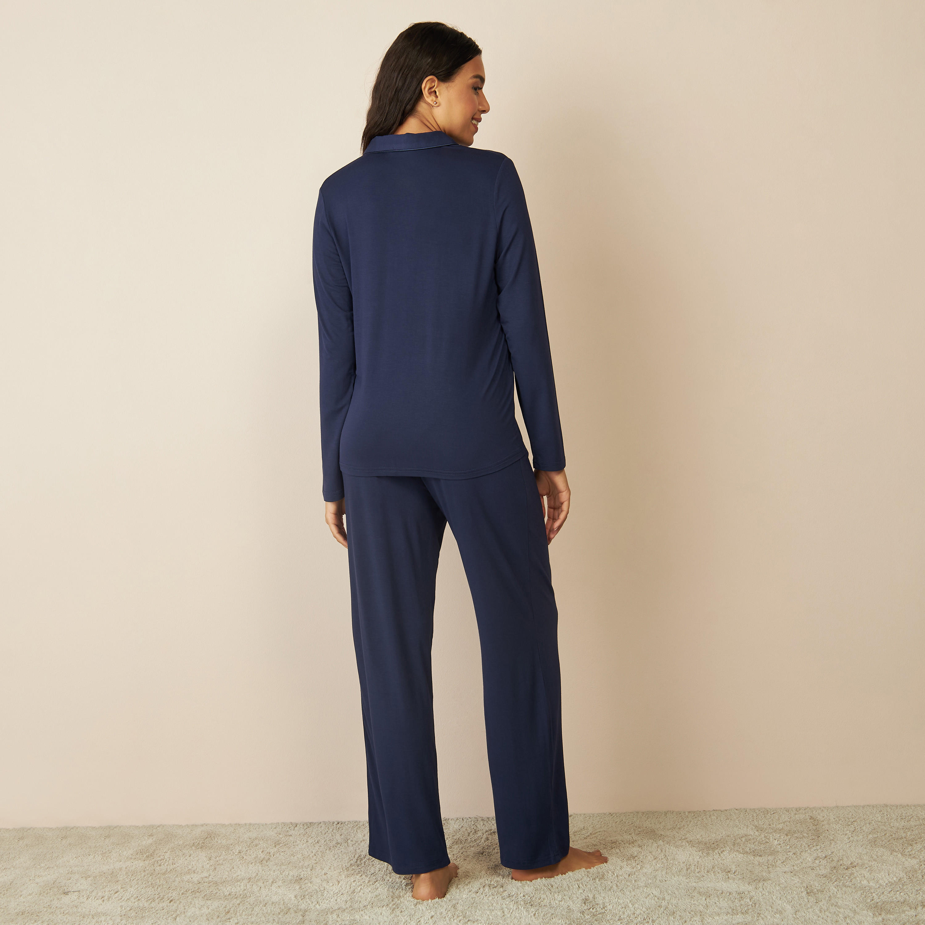 طقم بنطلون بيجاما وقميص بأكمام طويلة-women-clothing-nightwear-pyjamas-longsets-image-3