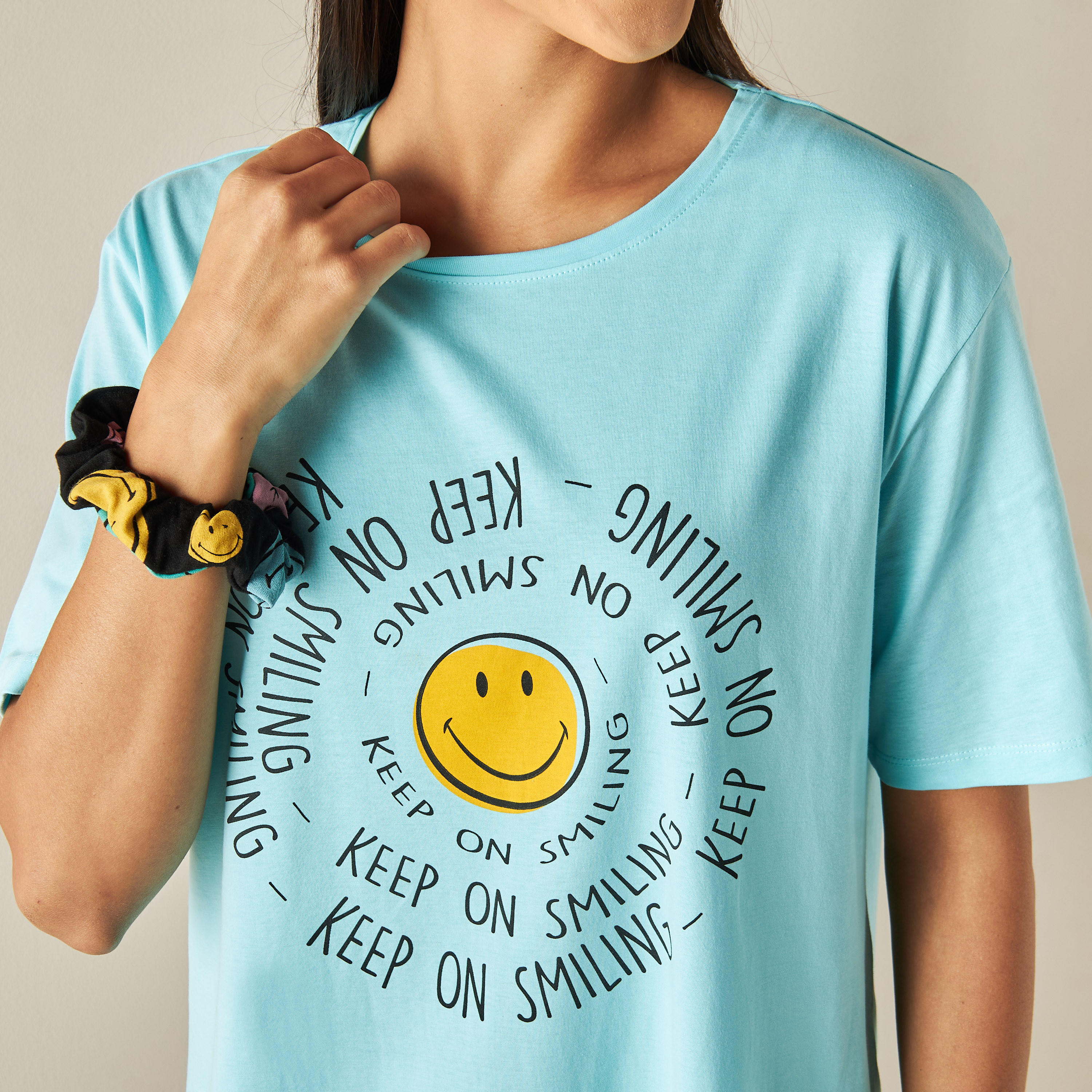 قميص نوم بياقة مستديرة - طقم من قطعتين-women-clothing-nightwear-nighties-image-5