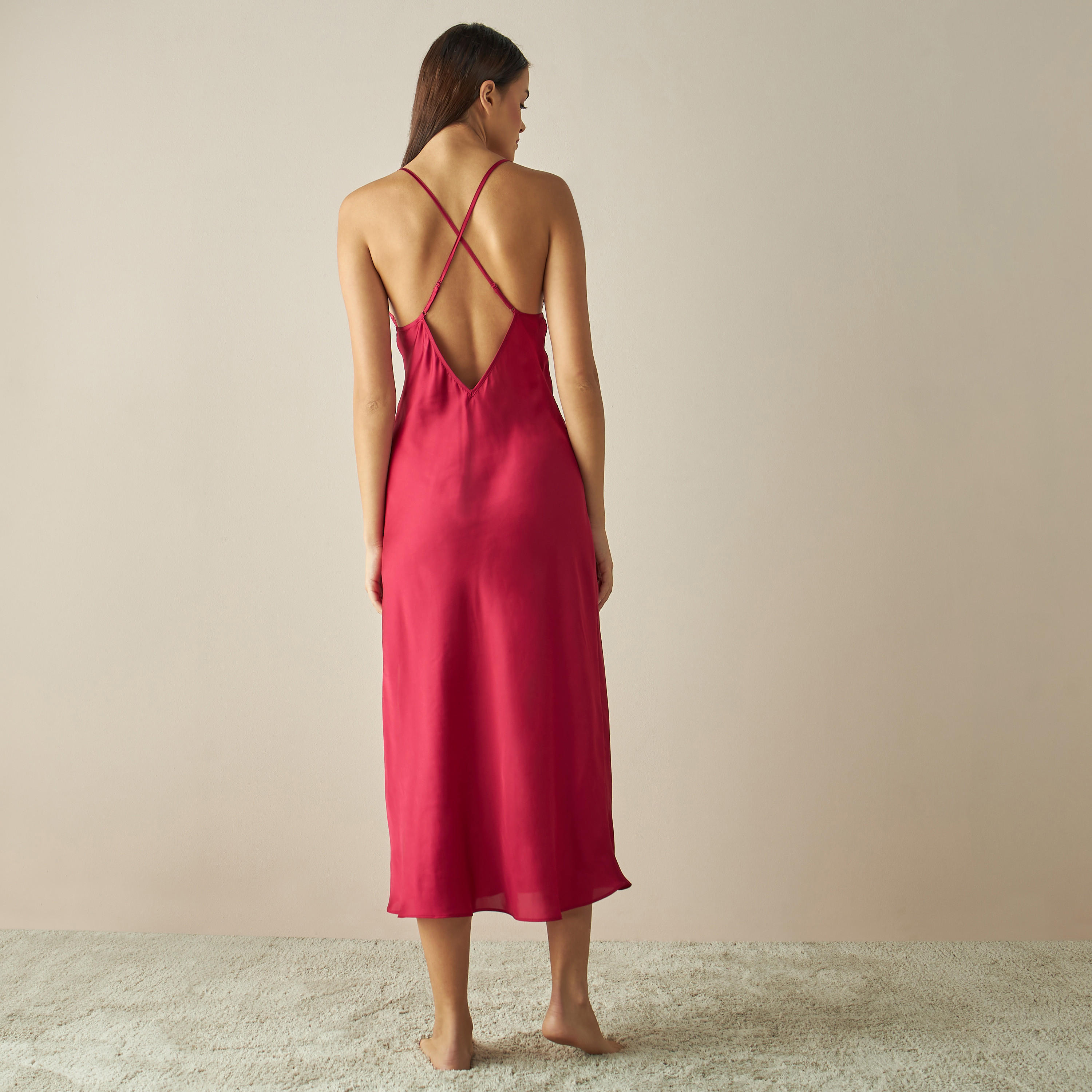 قميص نوم ساتن بدانتيل-women-clothing-nightwear-nighties-image-3