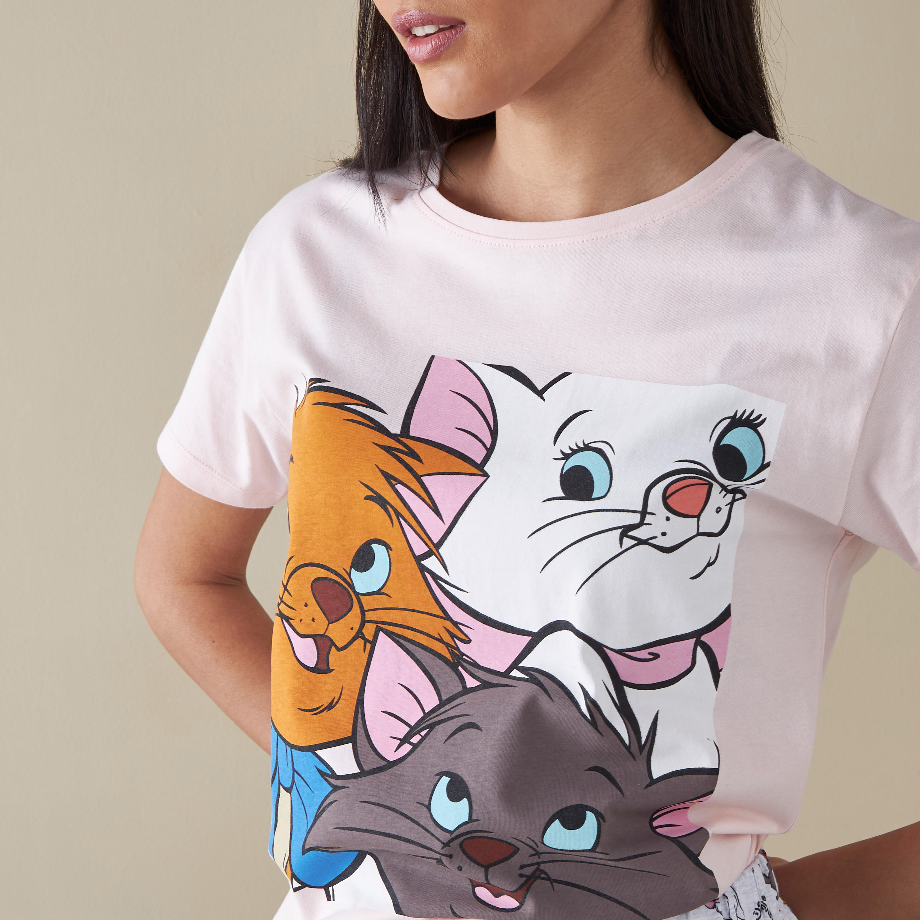 طقم بنطلون بيجاما وتيشيرت بطبعات ماري-women-clothing-nightwear-pyjamas-longsets-image-5