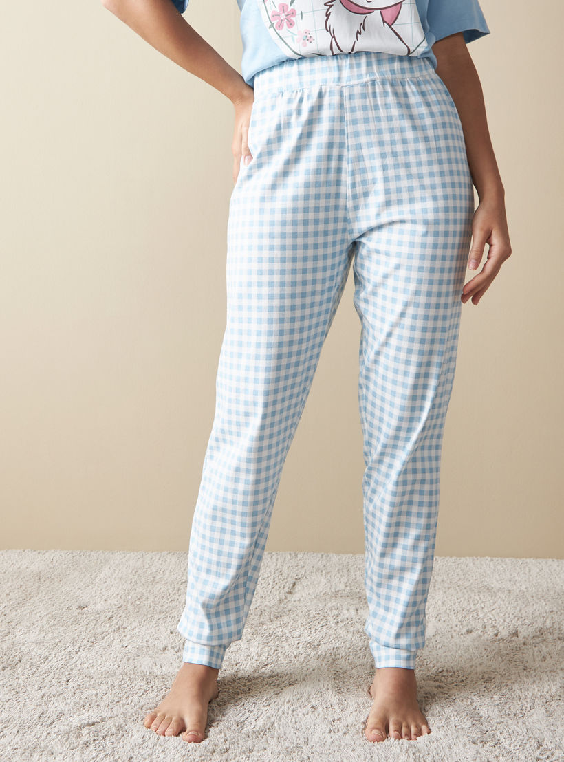 Marie Print Crew Neck T-shirt and Pyjama Set-women-clothing-nightwear-pyjamas-longsets-image-4