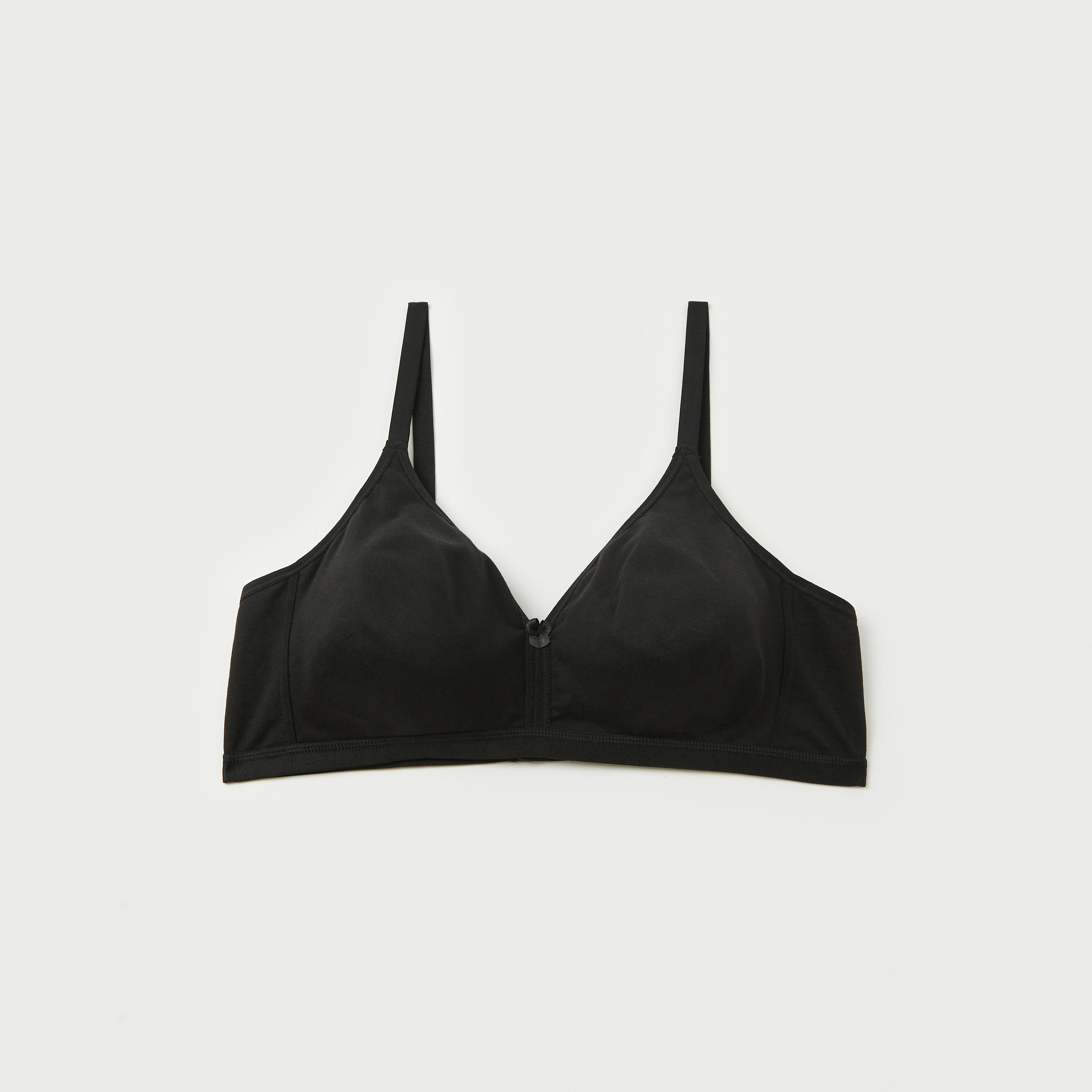 Non-Wired Non-Padded Bra with Hook and Eye Closure-women-clothing-lingerie-bras-image-1
