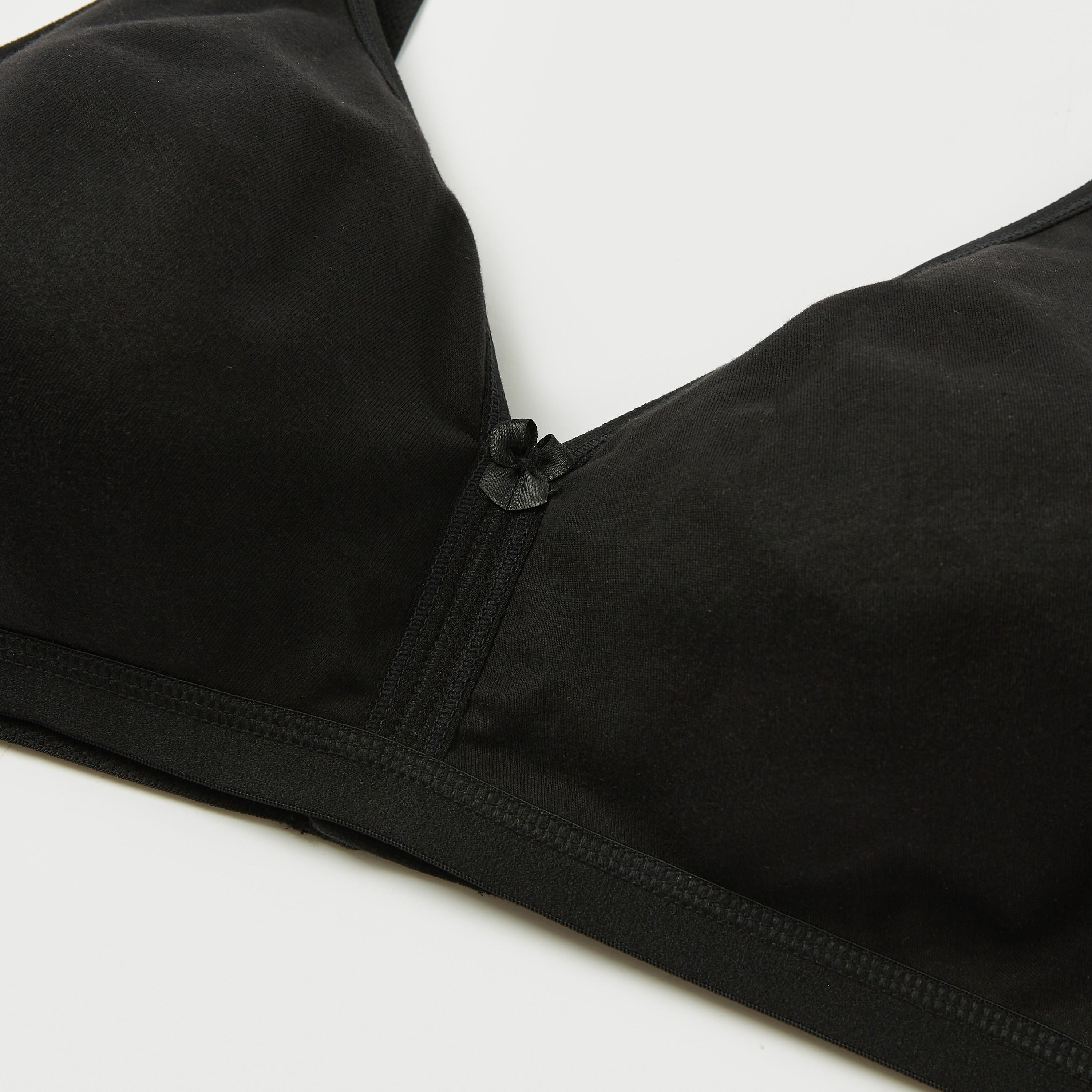 Non-Wired Non-Padded Bra with Hook and Eye Closure-women-clothing-lingerie-bras-image-2