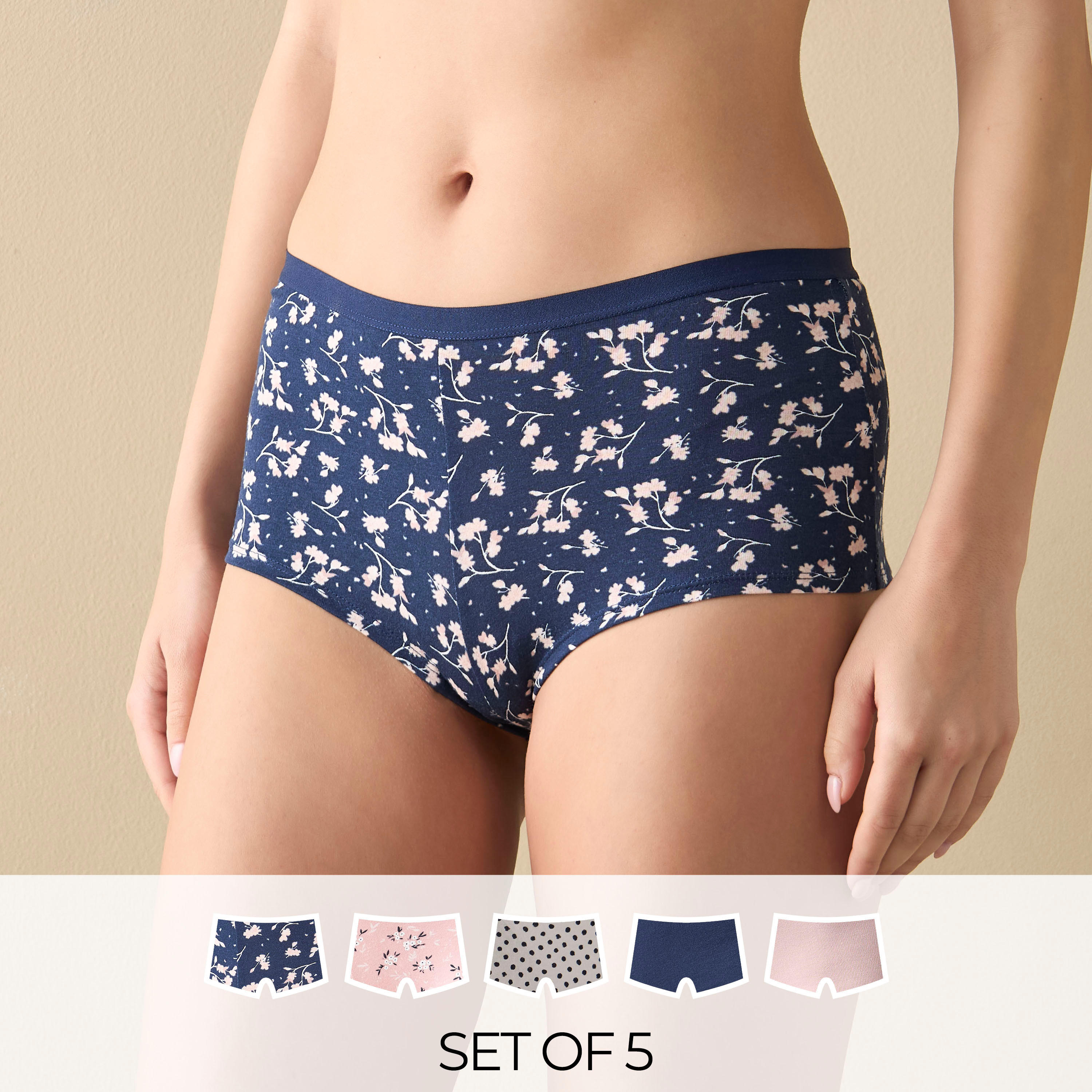 سراويل داخلية متنوعة - طقم 5 قطع-women-clothing-lingerie-panties-image-10