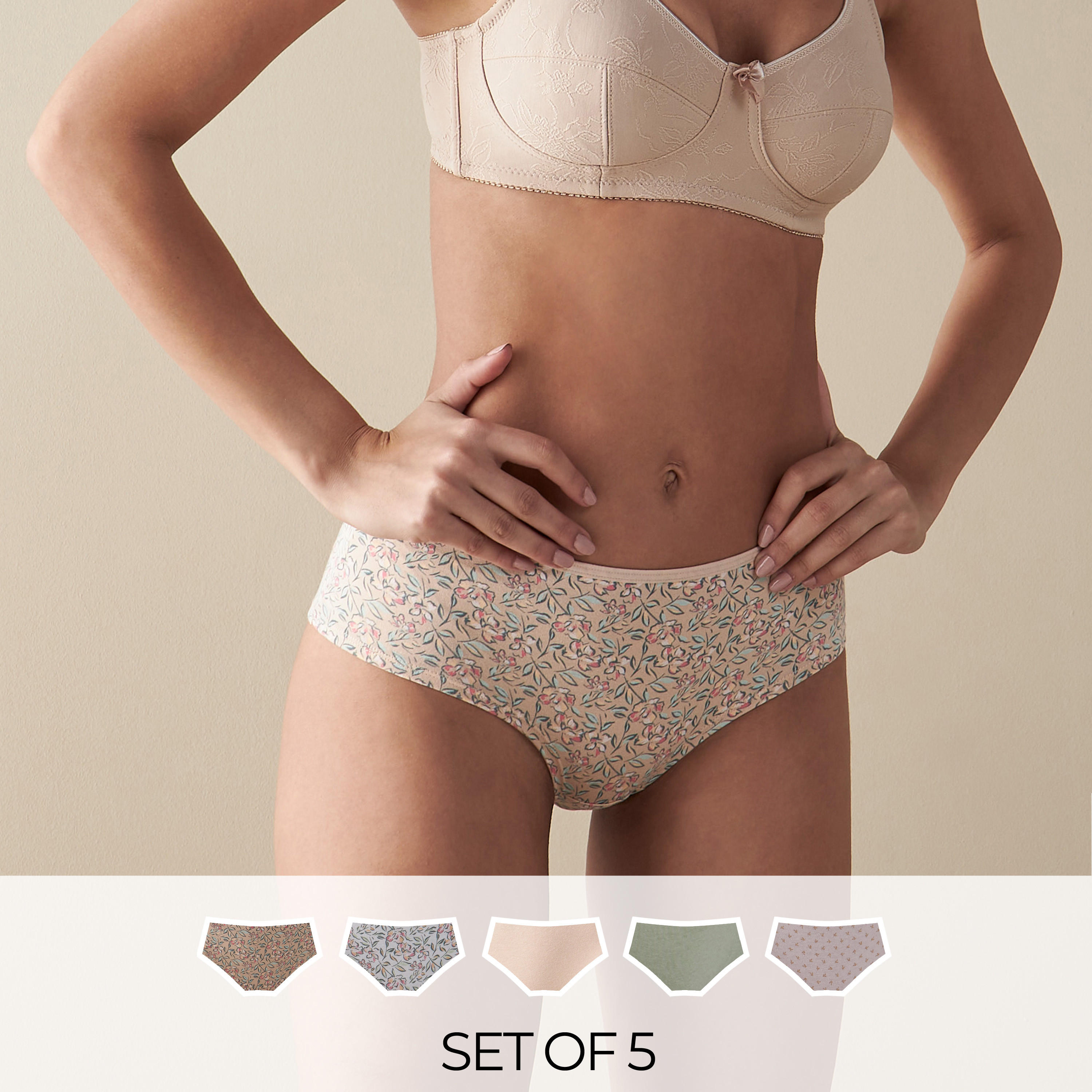 سراويل هيبستر داخلية متنوعة - طقم من 5 قطع-women-clothing-lingerie-panties-image-10