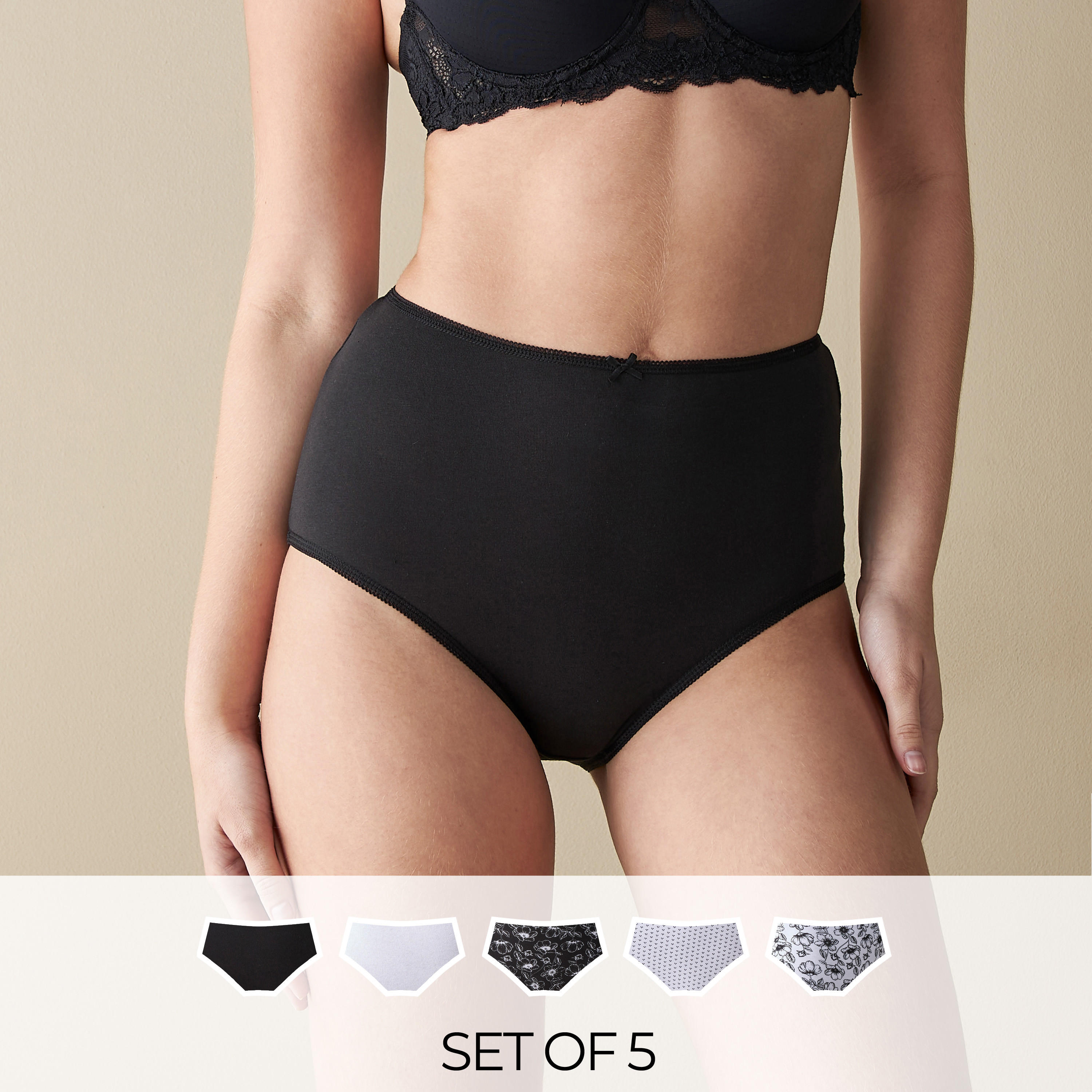 Set of 5 - Assorted Full Briefs-women-clothing-lingerie-panties-image-1