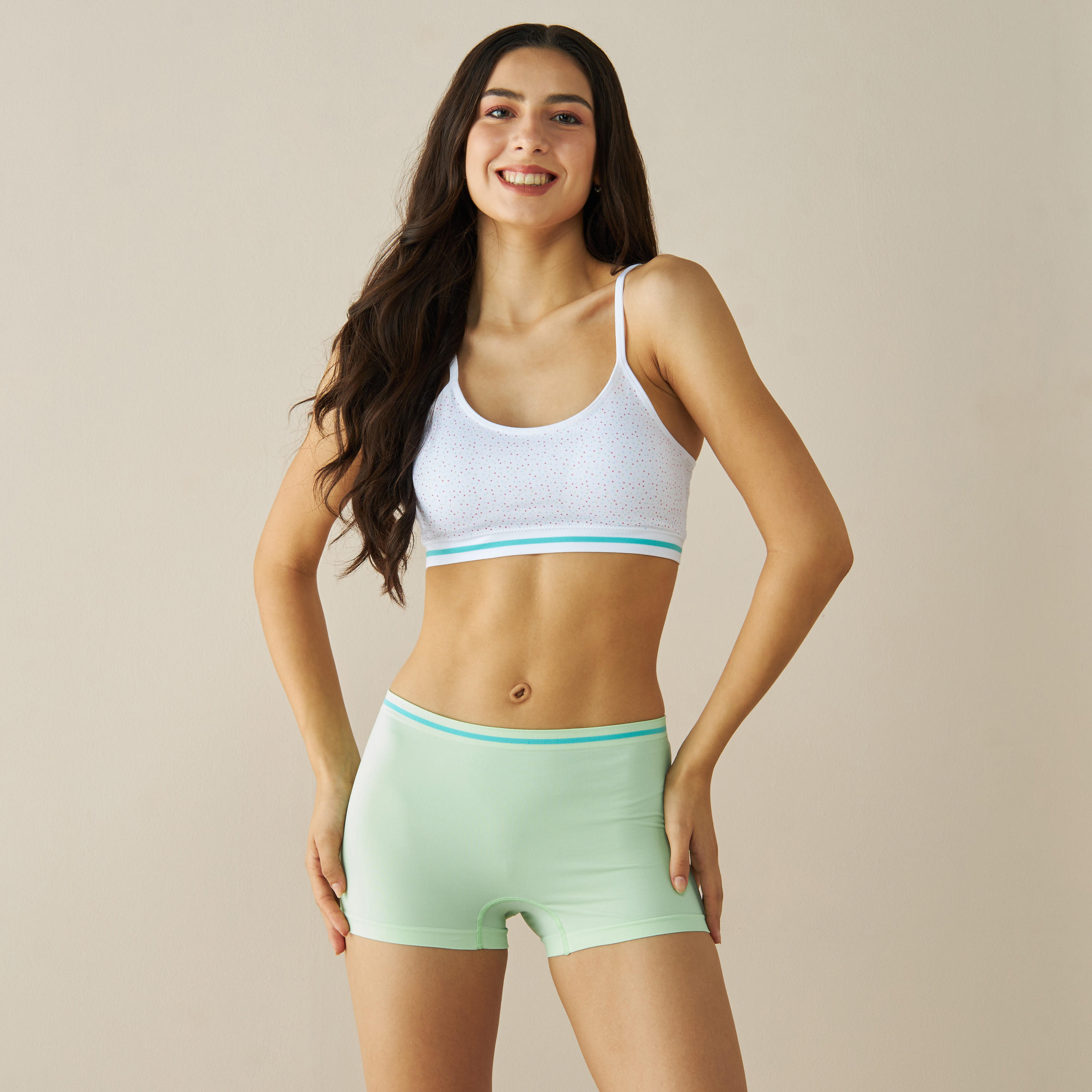 سراويل بوي شورت متنوعة بخصر مطاطي - طقم من قطعتين-women-clothing-lingerie-panties-image-2