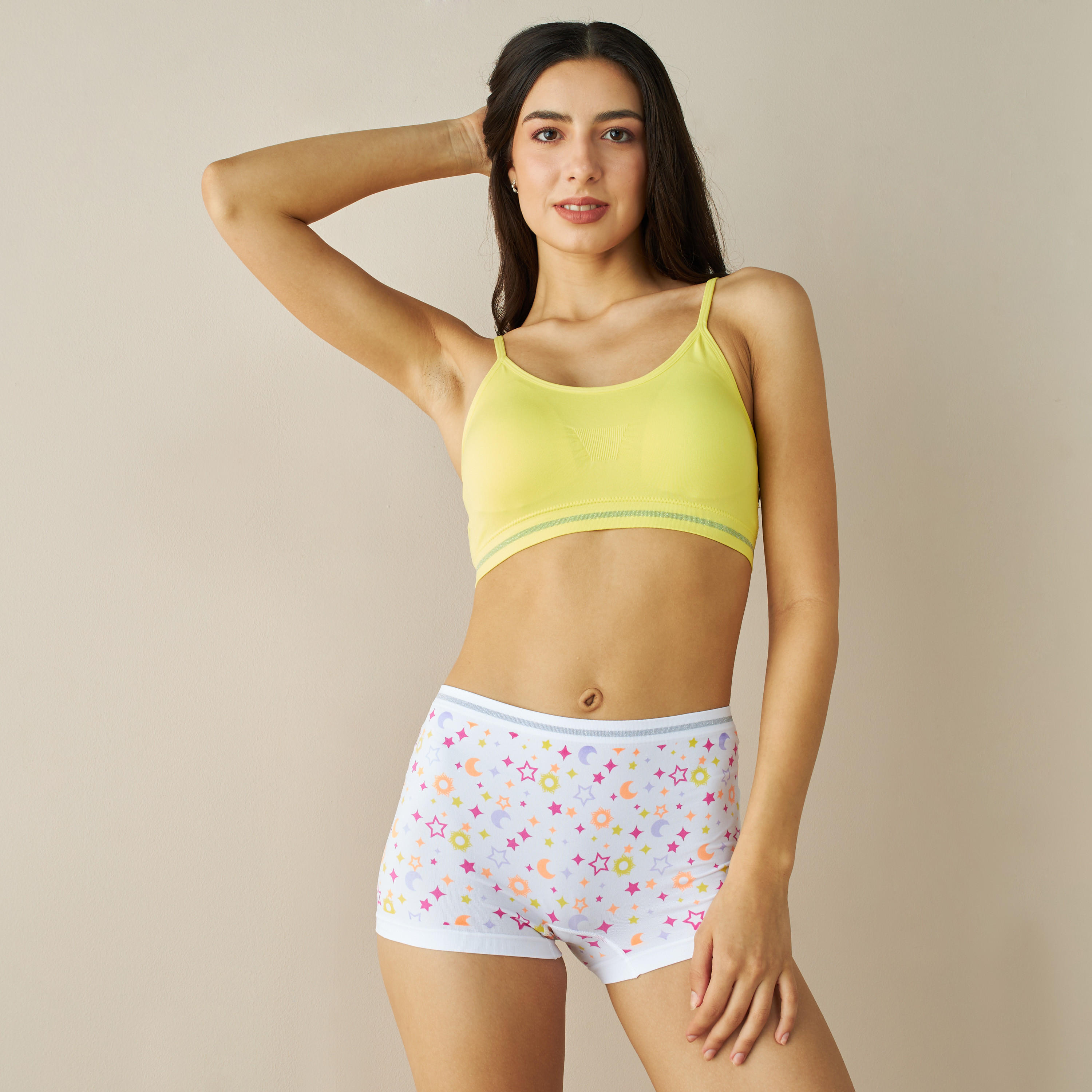 سراويل داخلية بوي شورت متنوعة بخصر مطاطي - طقم من قطعتين-women-clothing-lingerie-panties-image-2
