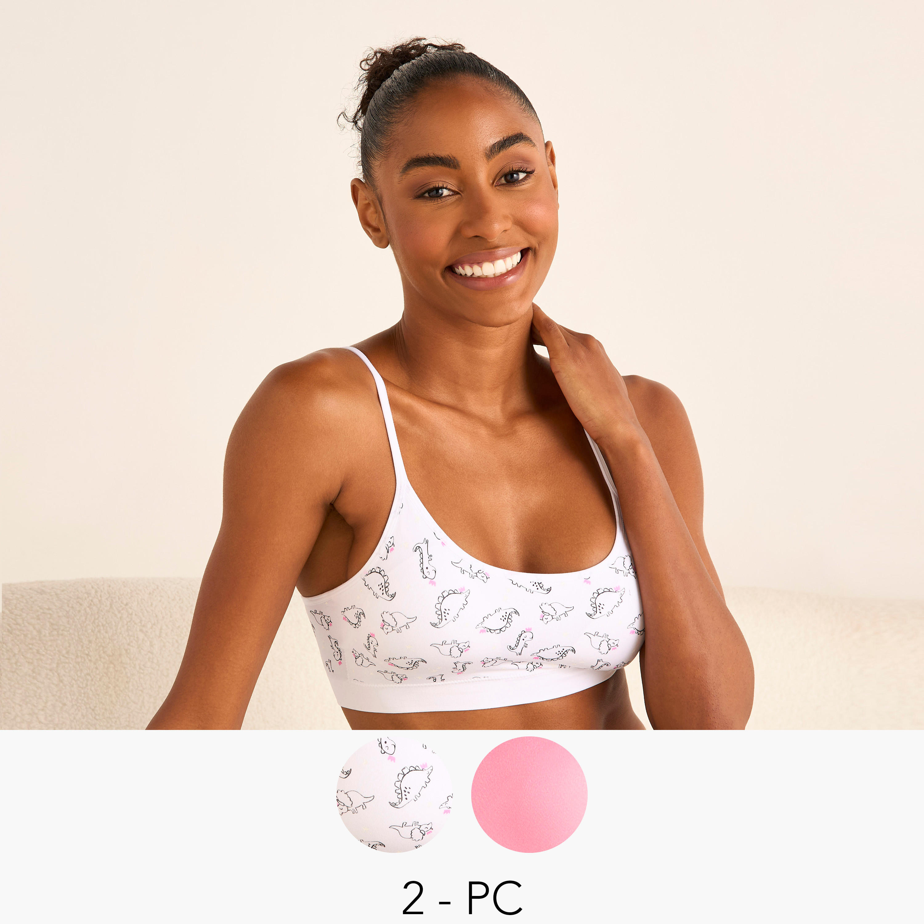 Set of 2 - Assorted Seamless Bra-women-clothing-lingerie-bras-image-1