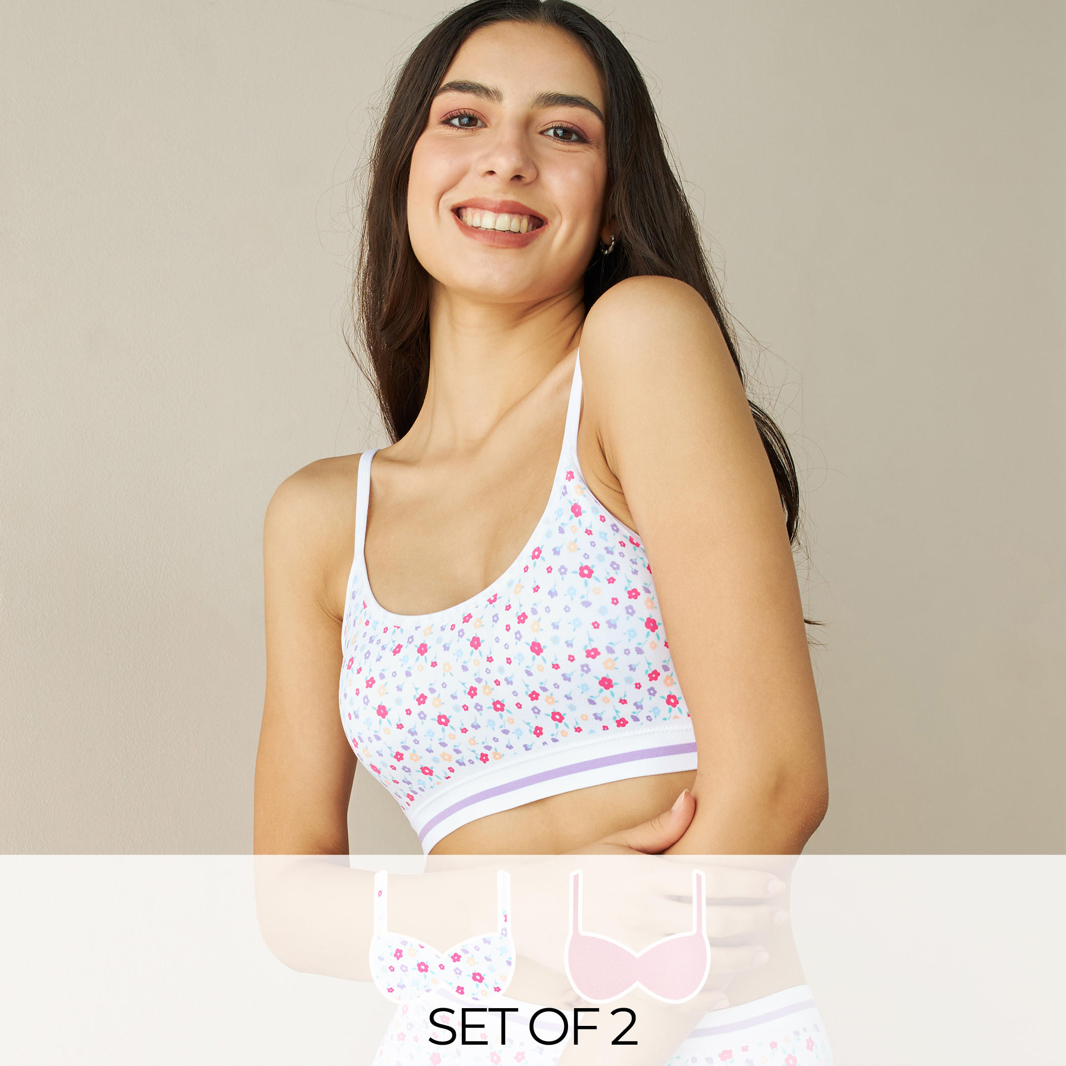 صدرية دون خياطة - طقم من قطعتين متنوعتين-women-clothing-lingerie-bras-image-1