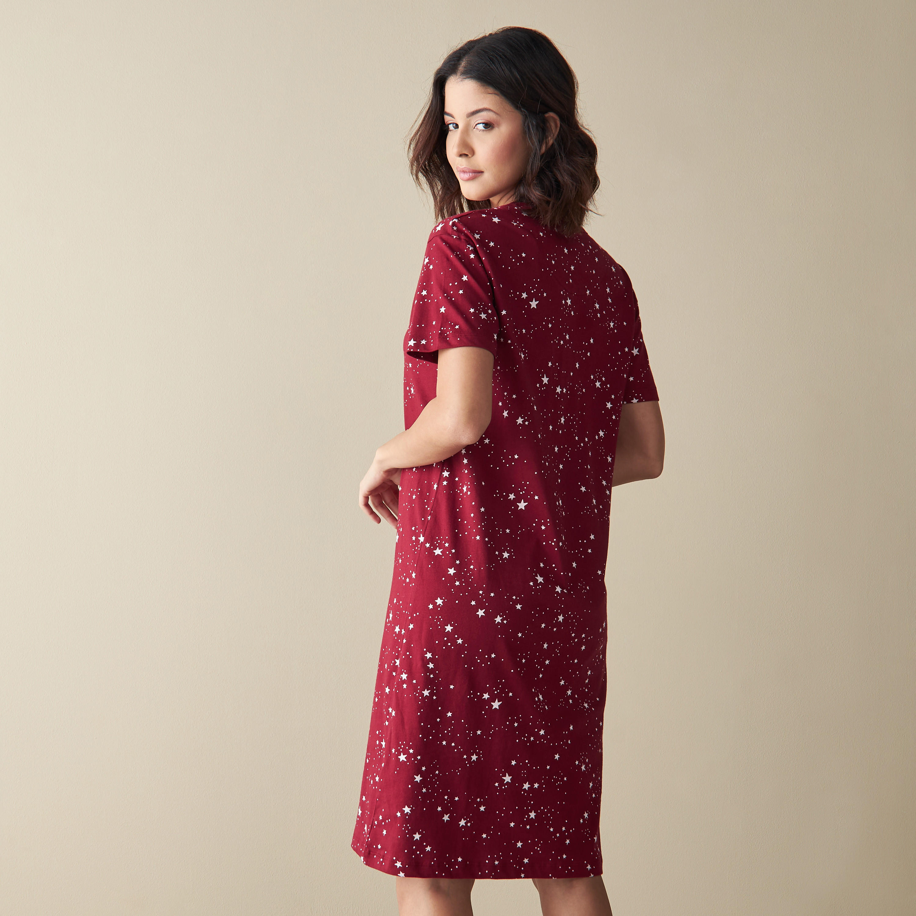 All-Over Star Print Sleepshirt-women-clothing-nightwear-nighties-image-3