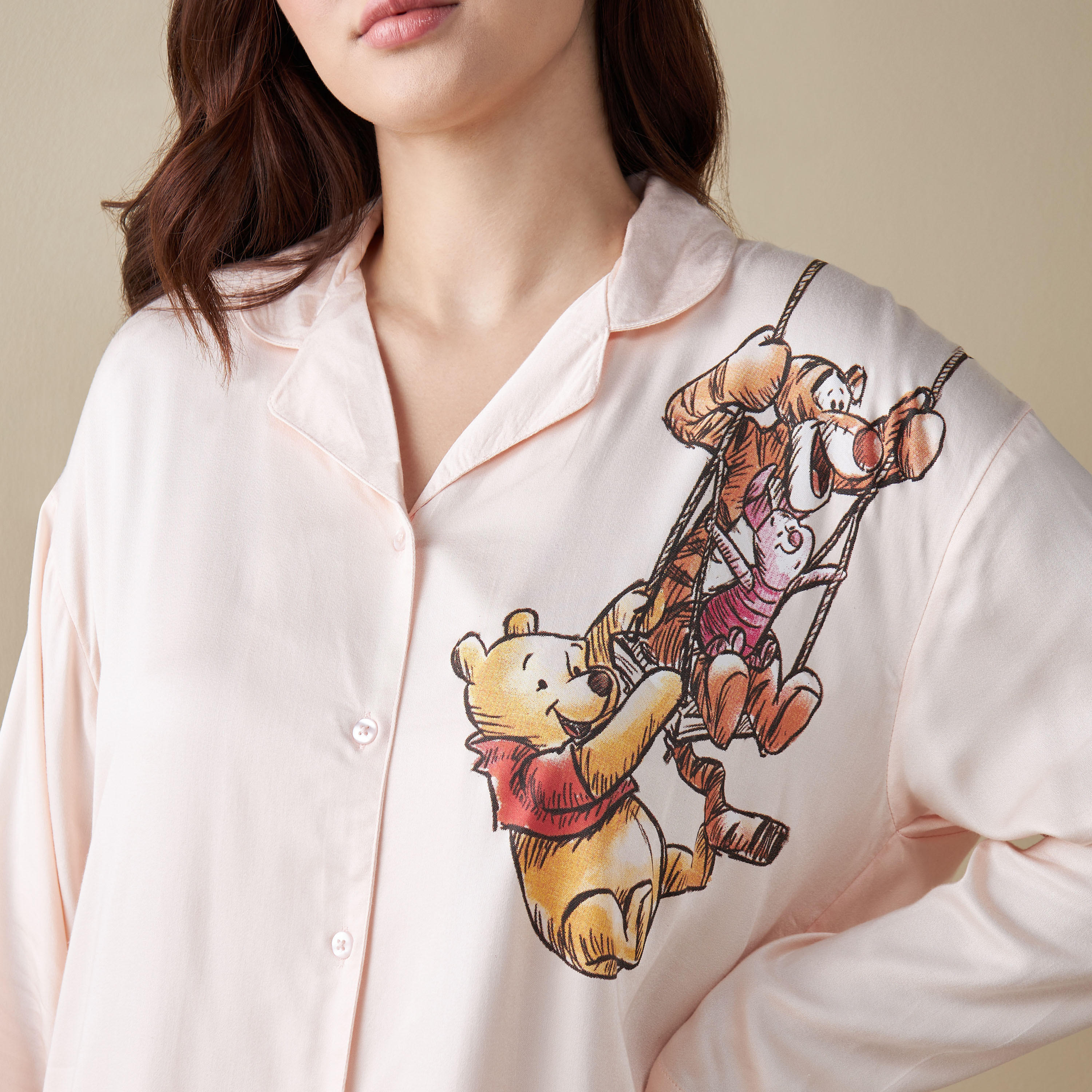 طقم بنطلون بيجاما وقميص بطبعات-women-clothing-nightwear-pyjamas-longsets-image-5