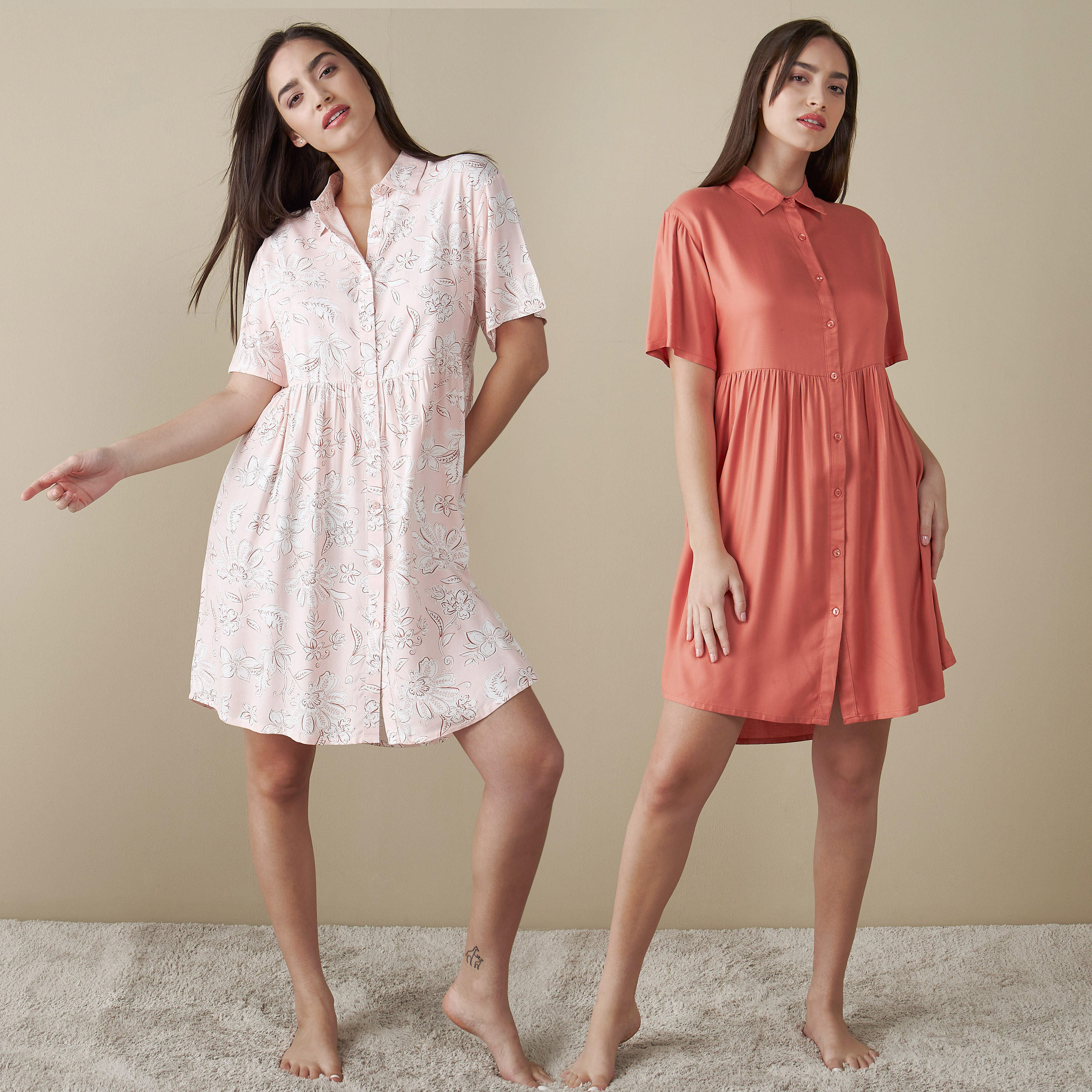 قميص نوم متنوع - طقم من قطعتين-women-clothing-nightwear-nighties-image-1