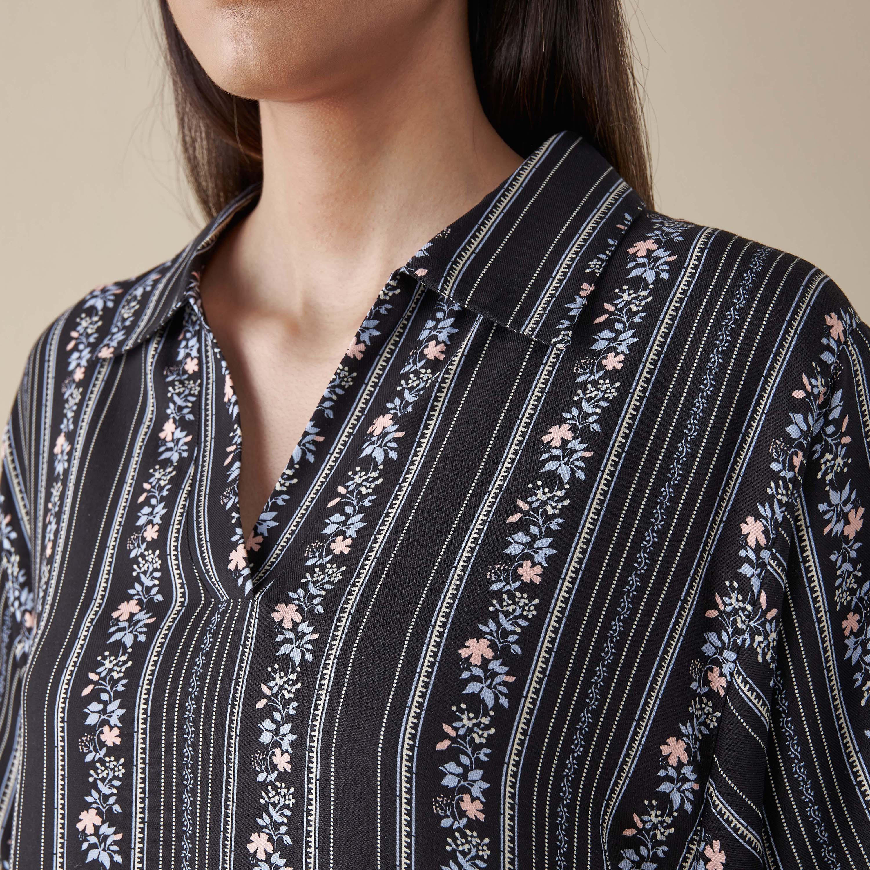 قميص نوم بياقة وأكمام قصيرة - قطعتين-women-clothing-nightwear-nighties-image-5