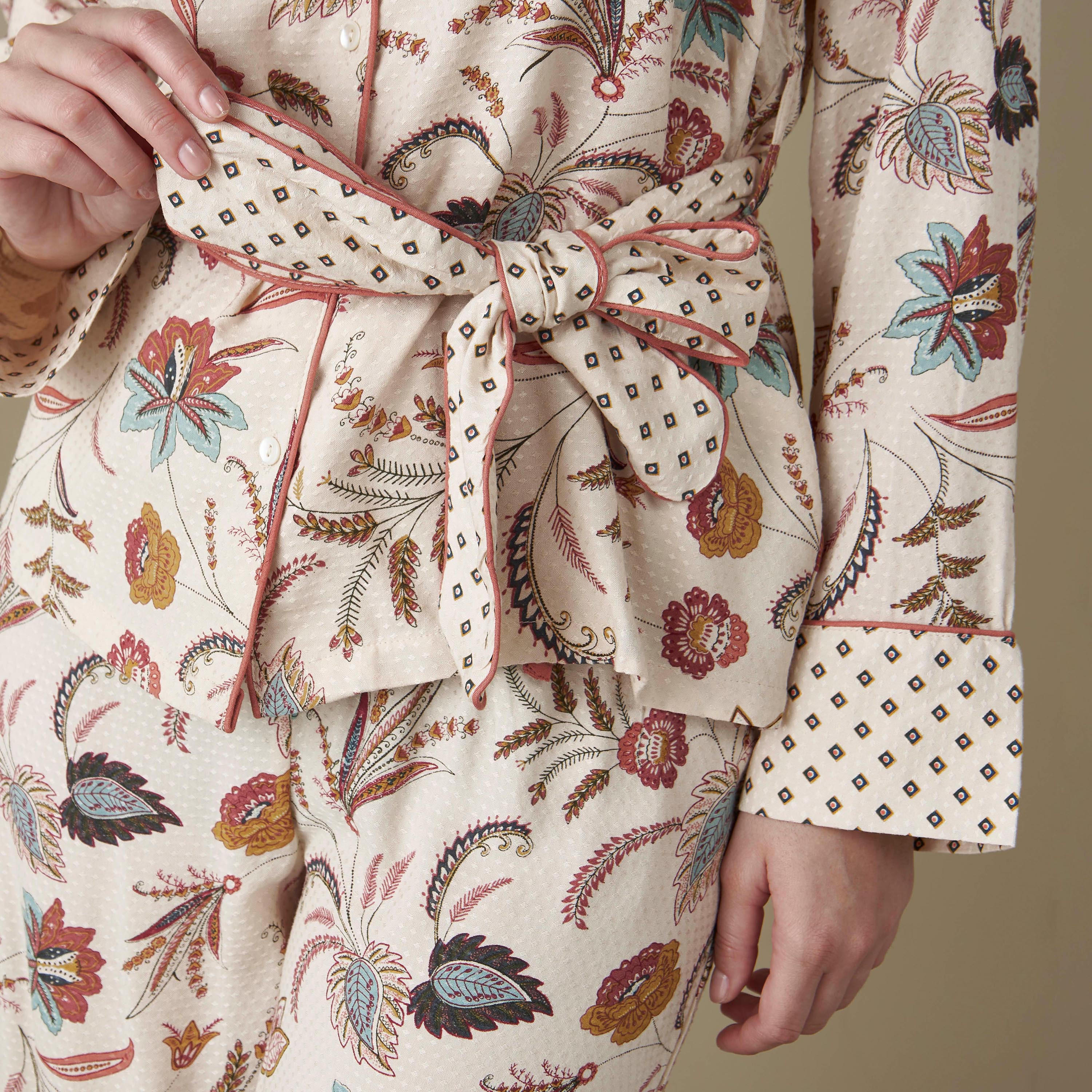 طقم بنطلون بيجاما وقميص بطبعات أزهار-women-clothing-nightwear-pyjamas-longsets-image-5