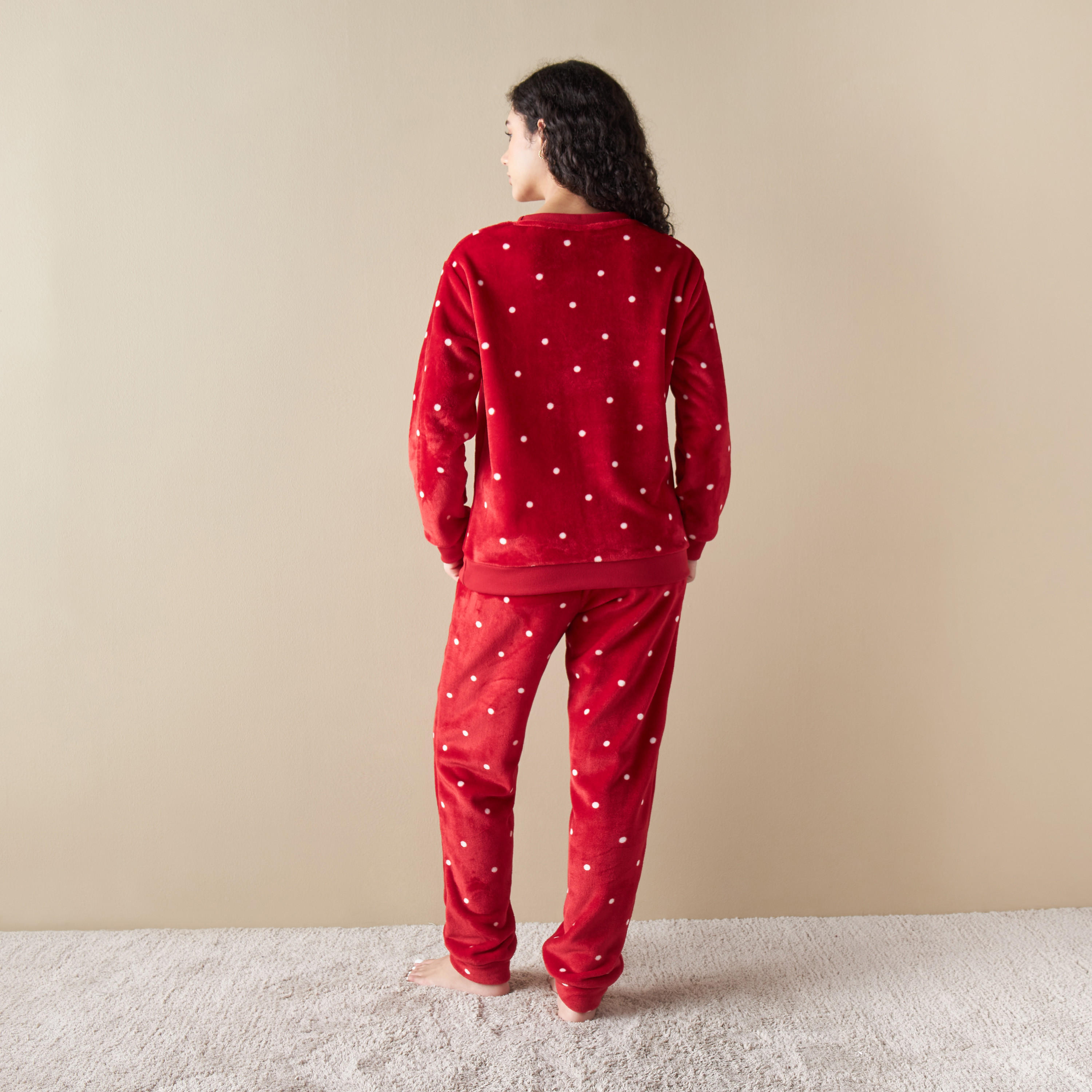 طقم بيجاما وسويت شيرت مزيّن ميني ماوس-women-clothing-nightwear-pyjamas-longsets-image-2